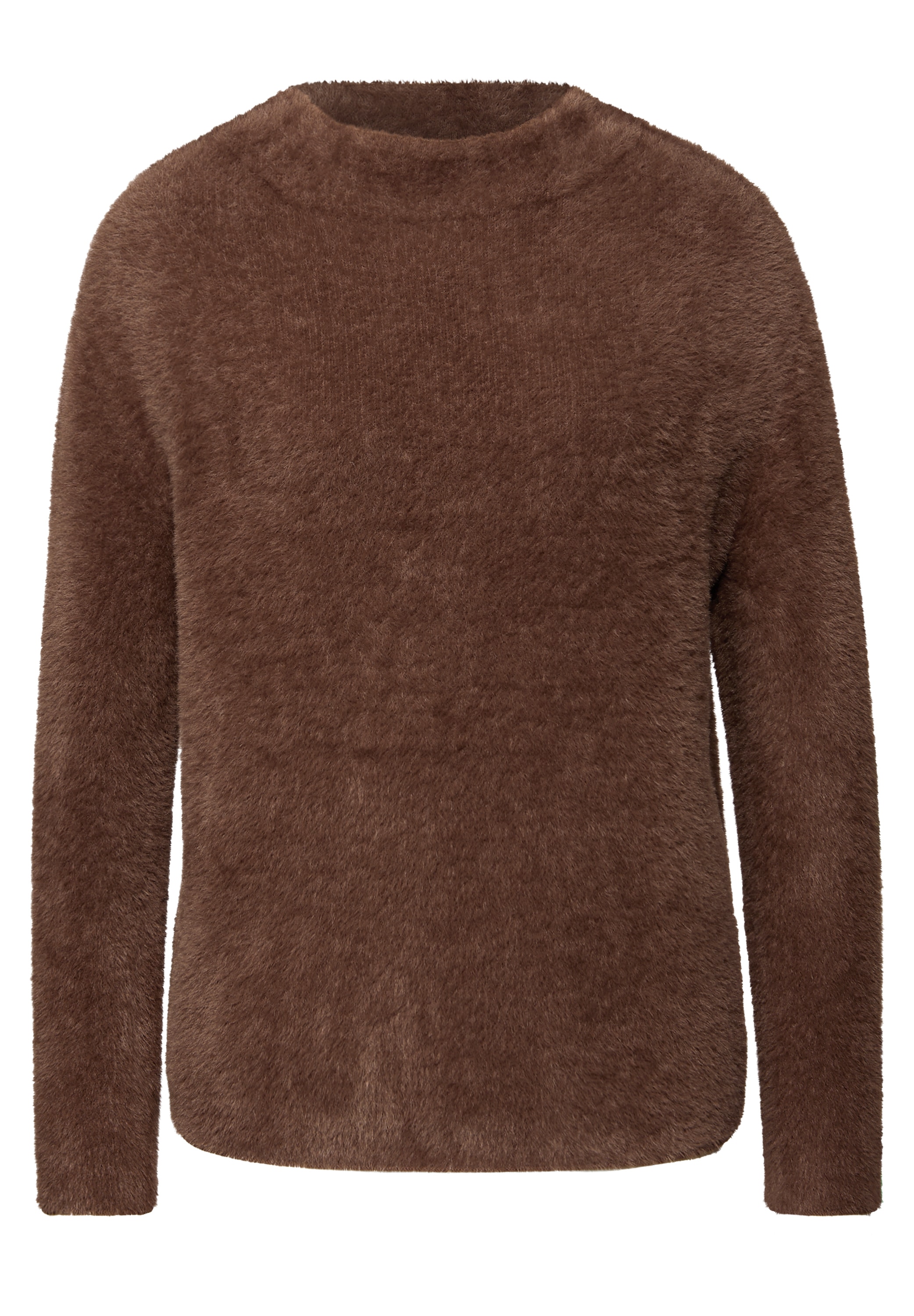 STREET ONE Stehkragenpullover, aus softem Materialmix