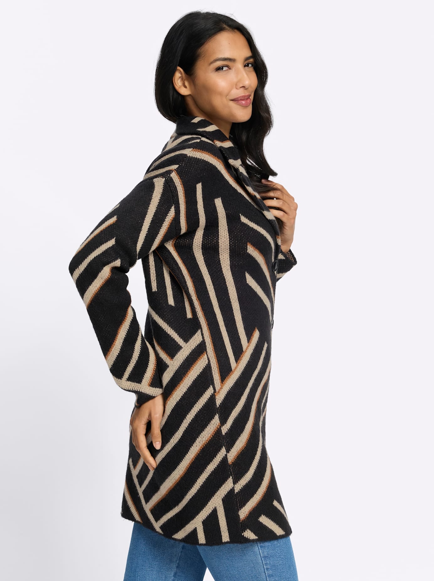 Classic Basics Longstrickjacke