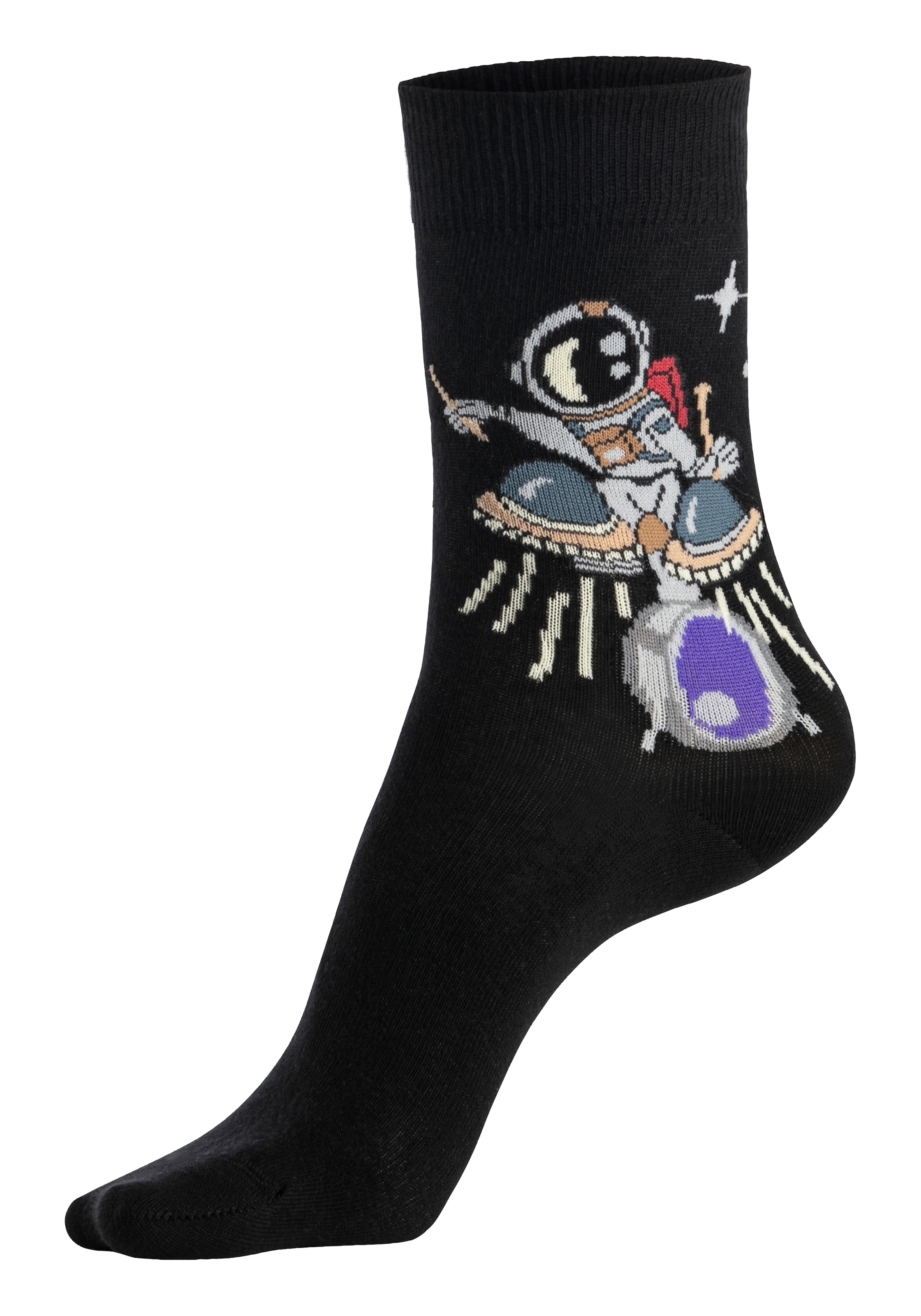 H.I.S Socken, (Packung, 5 Paar), mit Astronaut-Motiven