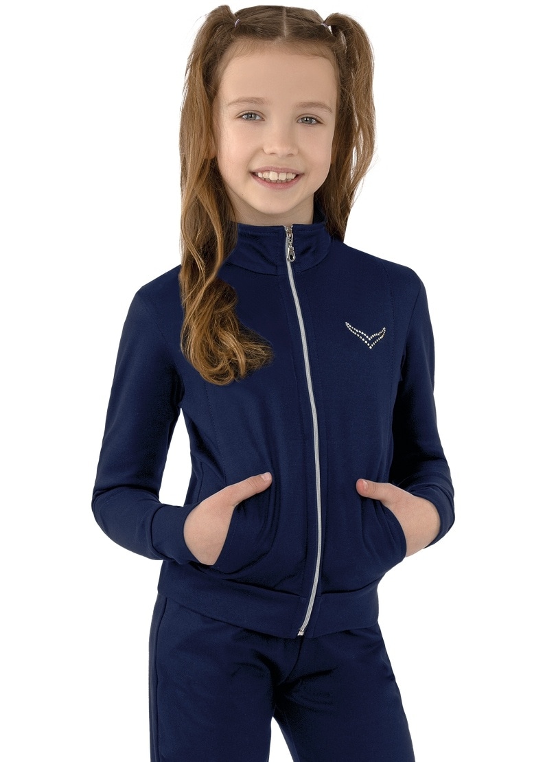 Sweatjacke »TRIGEMA Jacke veredelt mit Kristallsteinen«, (1 tlg.)