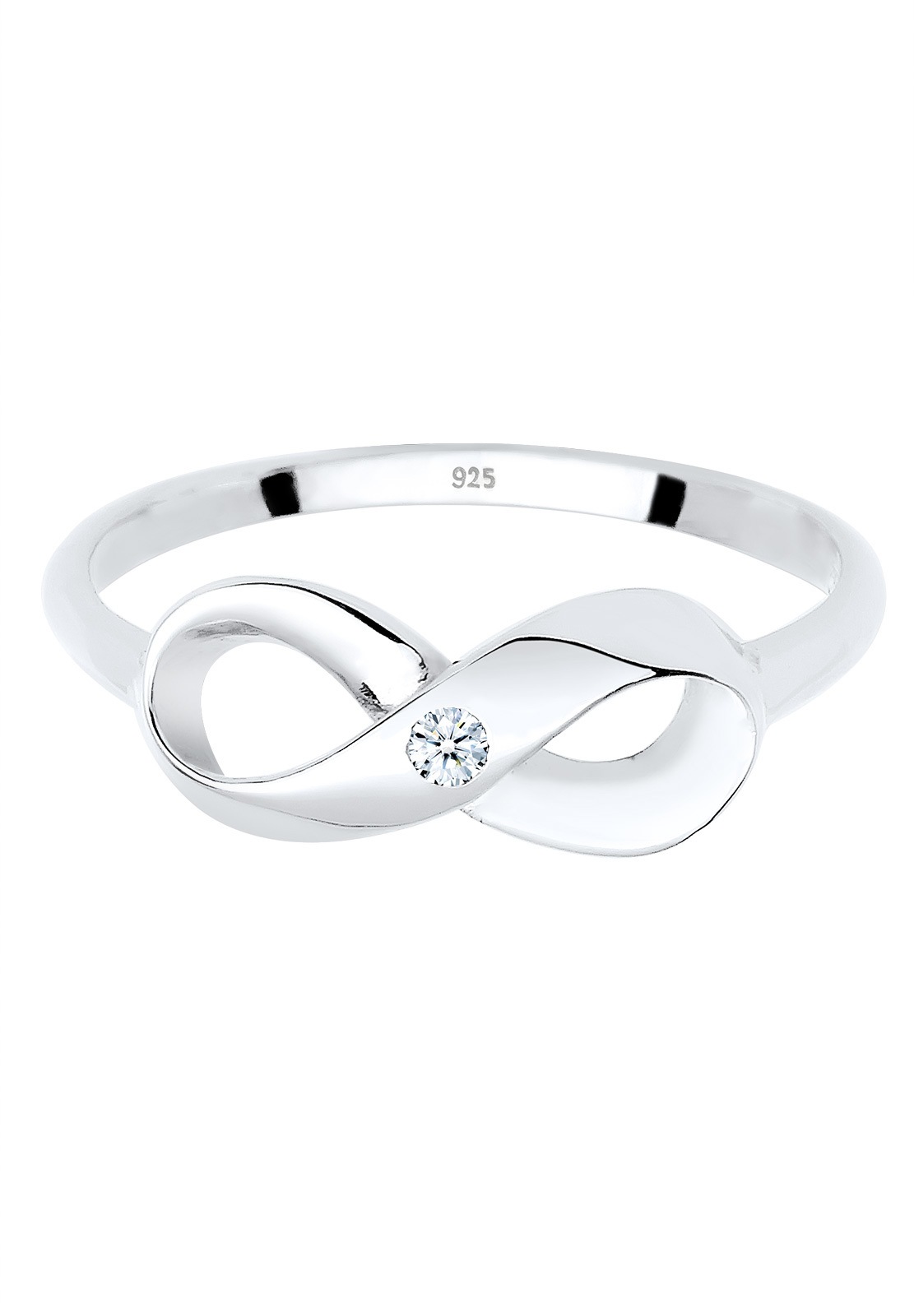 Elli DIAMONDS Verlobungsring »Infinity Unendlich Diamant 0.03 ct. 925 Silber«