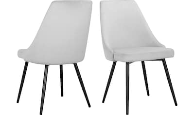 Esszimmerstuhl »Malio«, (Set), 2 St., Veloursstoff, eleganter Stuhl mit Rücken und...