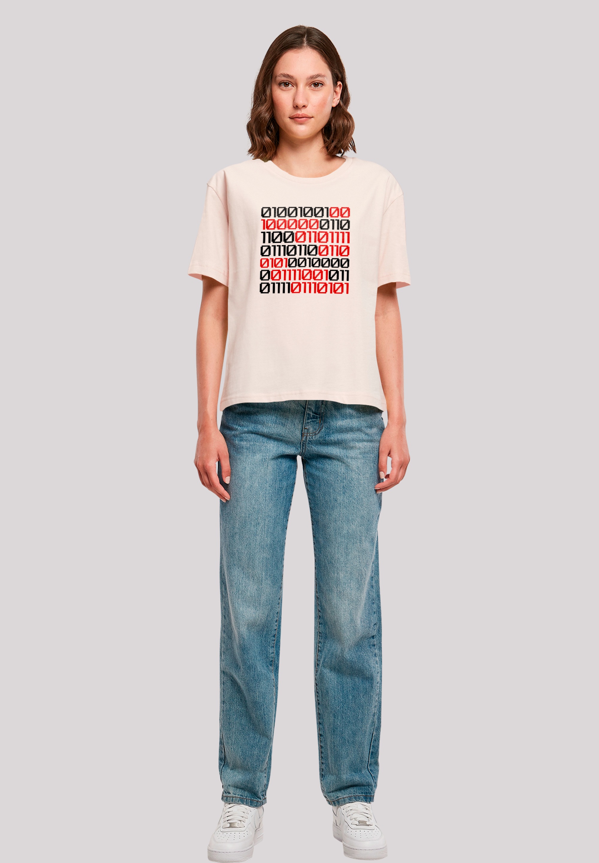 F4NT4STIC T-Shirt »I love you 01001001 Binary Code Valentinstag«, Premium Qualität