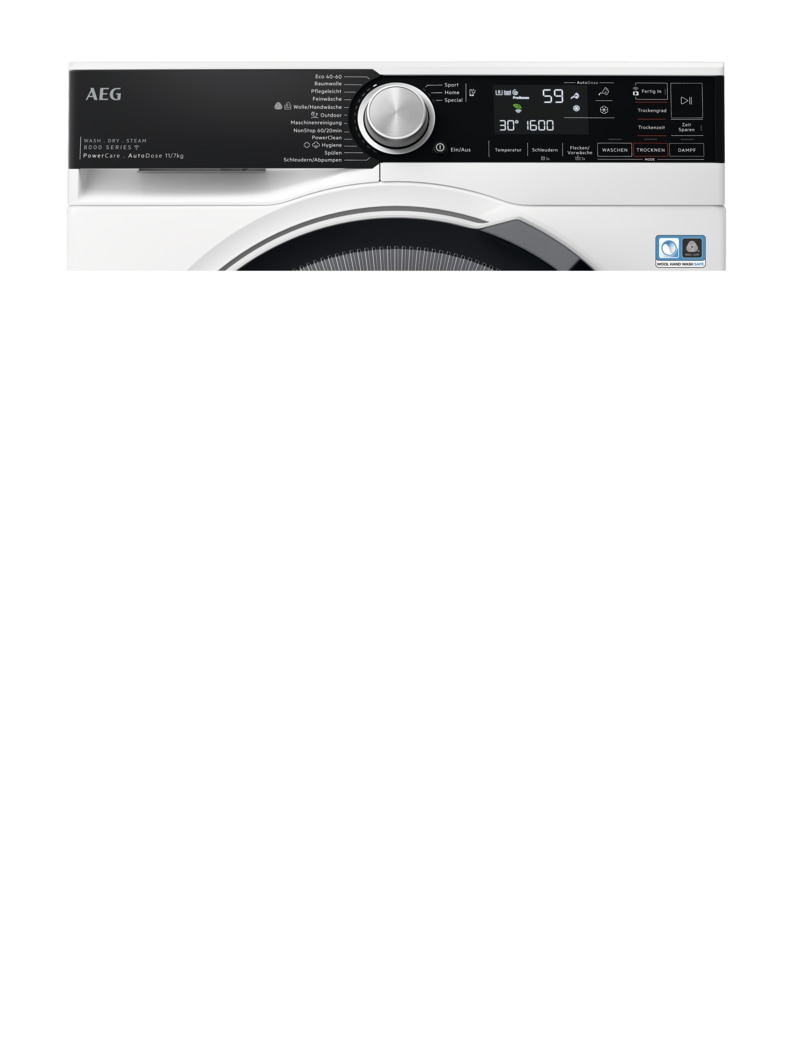 AEG Waschtrockner »LWR8D80610« 8000 11 kg /7 kg 76 dB(A) AutoDose: Automatische Dosierung, spart bis zu 60% Waschmittel