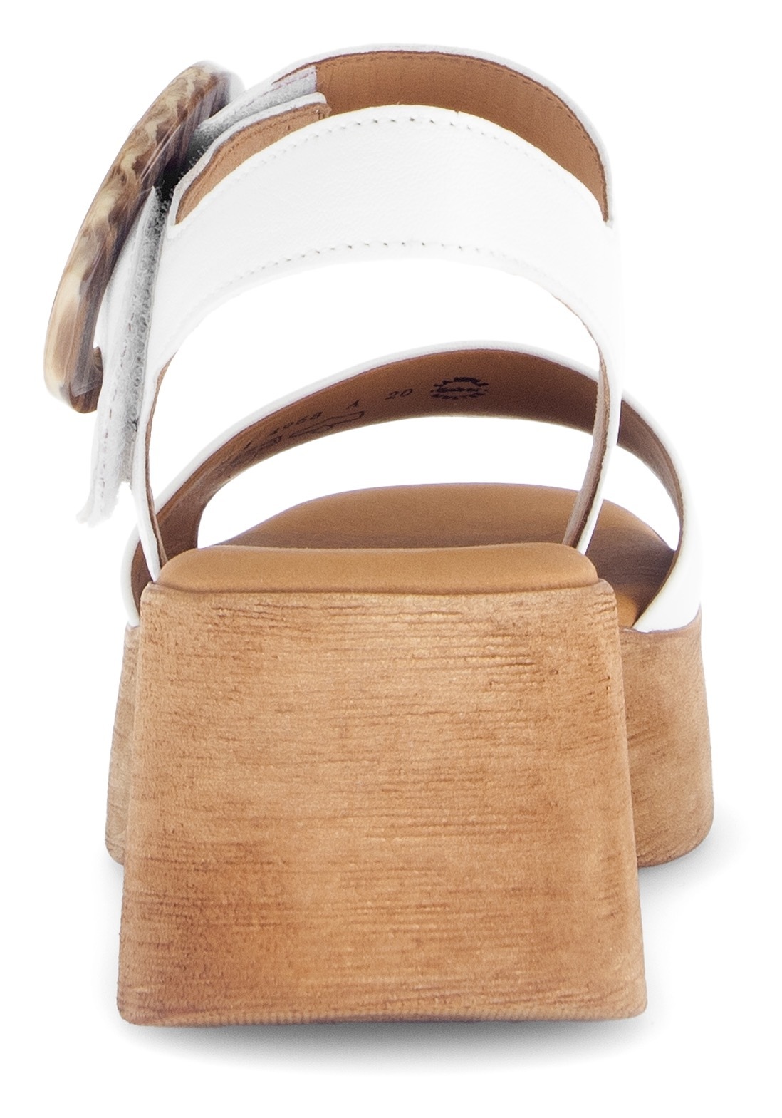 Gabor Sandalette, Sommerschuh, Riemchensandale mit Plateau in Holzoptik