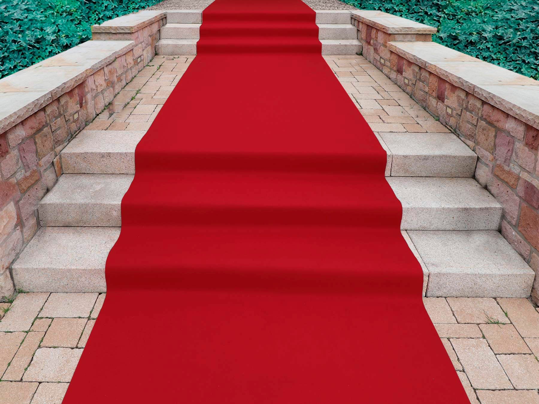 Läufer, B:200cm H:2,6mm L:300cm, rot, PRIMAFLOR-IDEEN IN TEXTIL, Polypropylen (PP), Flur, Teppiche, "PODIUM, Made in Belgium", Breite 200 cm,