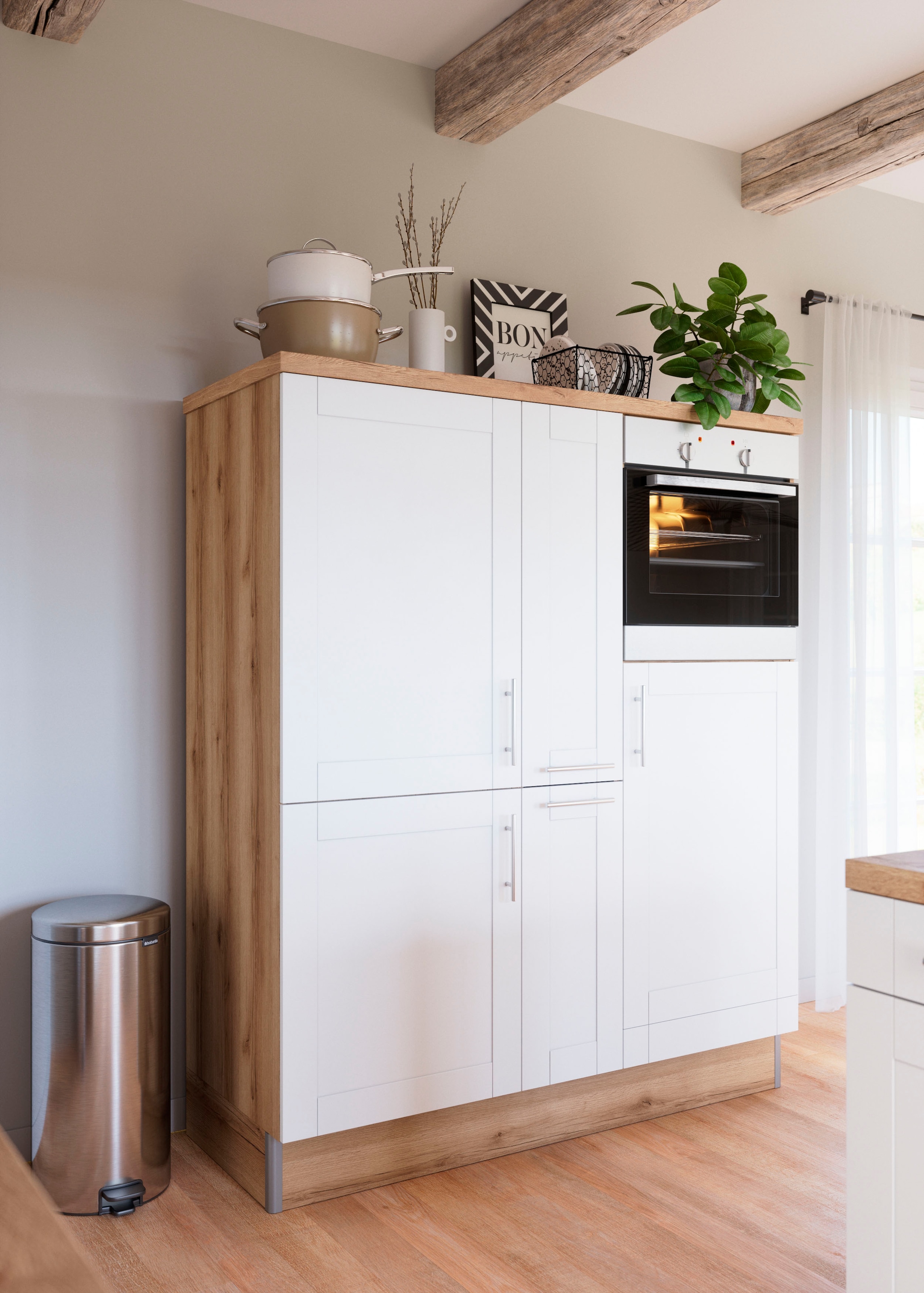 OPTIFIT Küche »Ahus«, 150 cm | E-Geräte, breit, ohne Soft Funktion BAUR Close