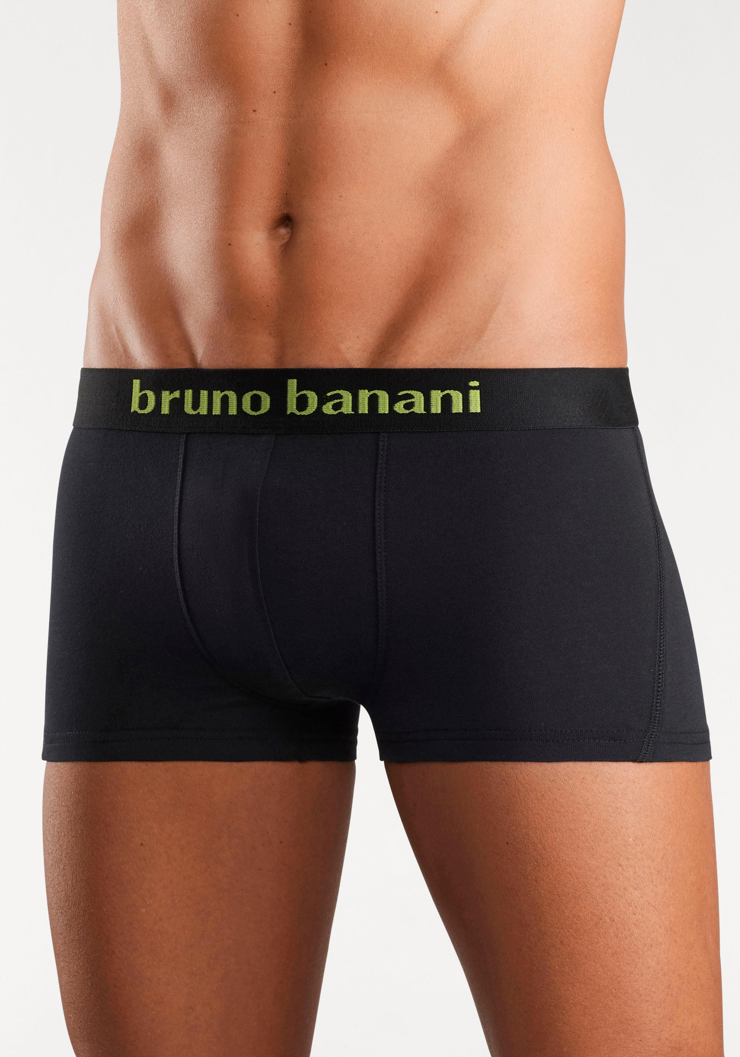 Thumbnail - Bruno Banani Hipster, (Packung, 4 St.), knapp sitzende Boxershorts mit Logo Webbund aus Baumwollmischung
