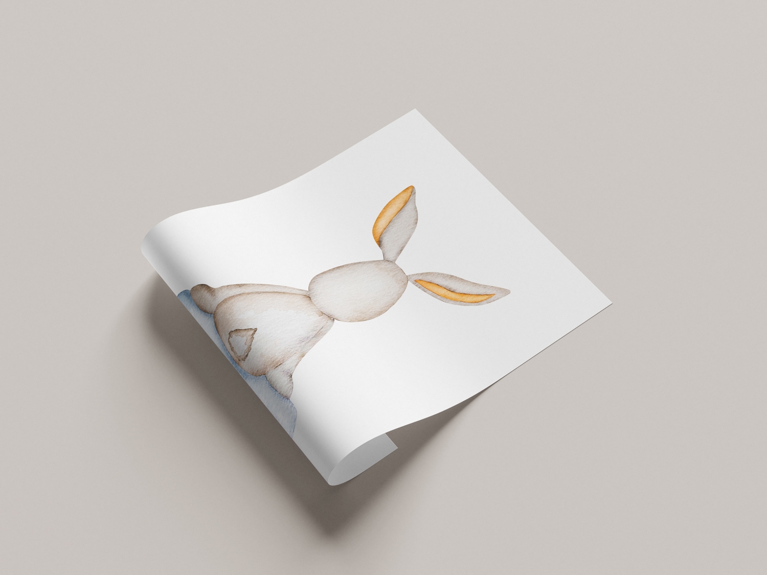 Lüttenhütt Bild mit Rahmen »oder Poster, Hase auf Wolke«, Fantasy-Hase-Hasen-Tiere, (1 St.), HD Premium Druck