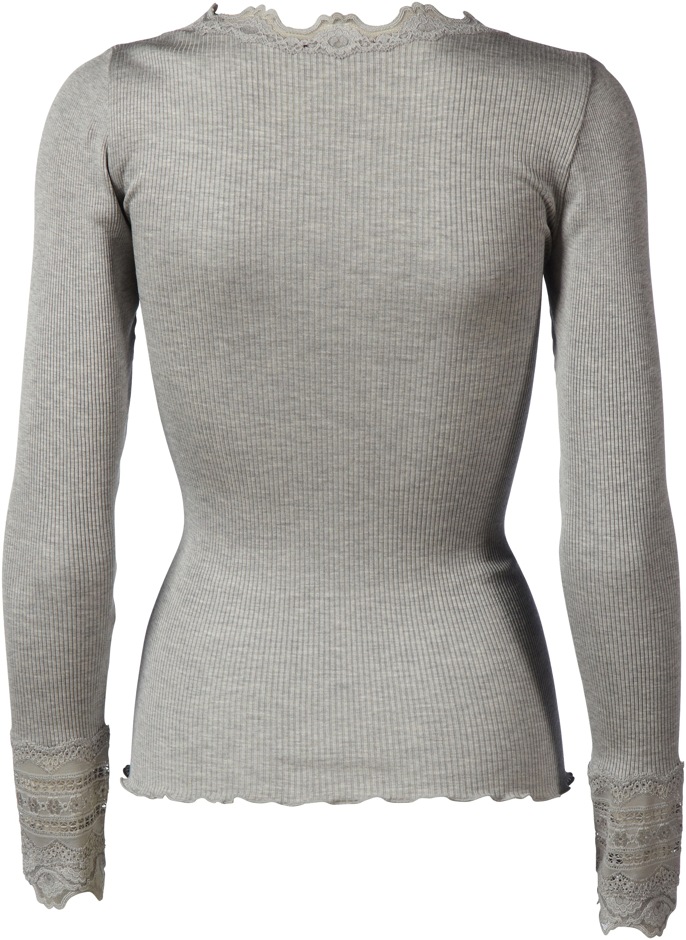 Thumbnail - rosemunde Langarmshirt "Benita Silk Blouse" Langarm, mit Spitze, feminin, bequem, Seide- /Baumwollmischung