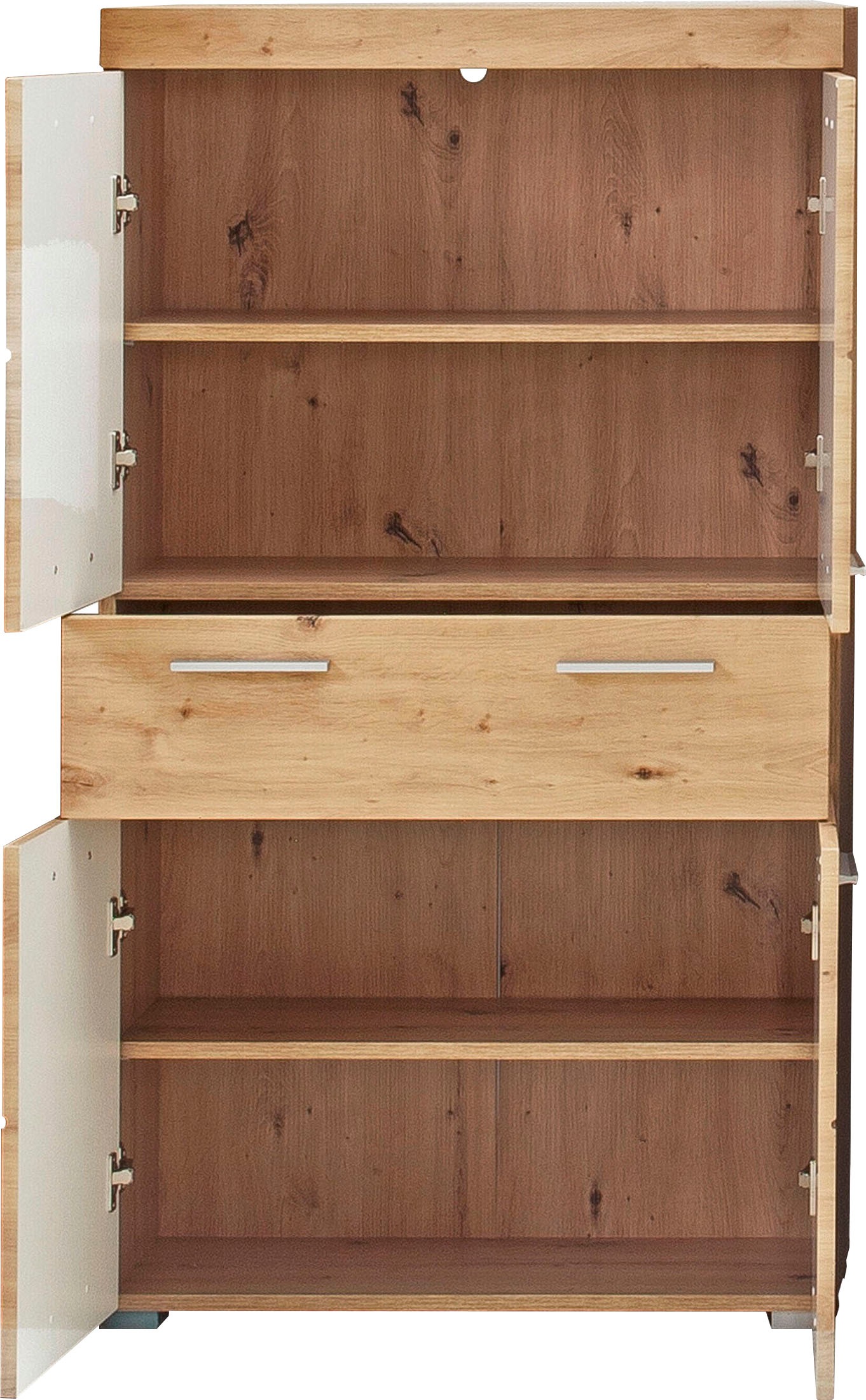 welltime Midischrank "Avena", Badschrank 4-türig mit einer Schublade - Maße günstig online kaufen