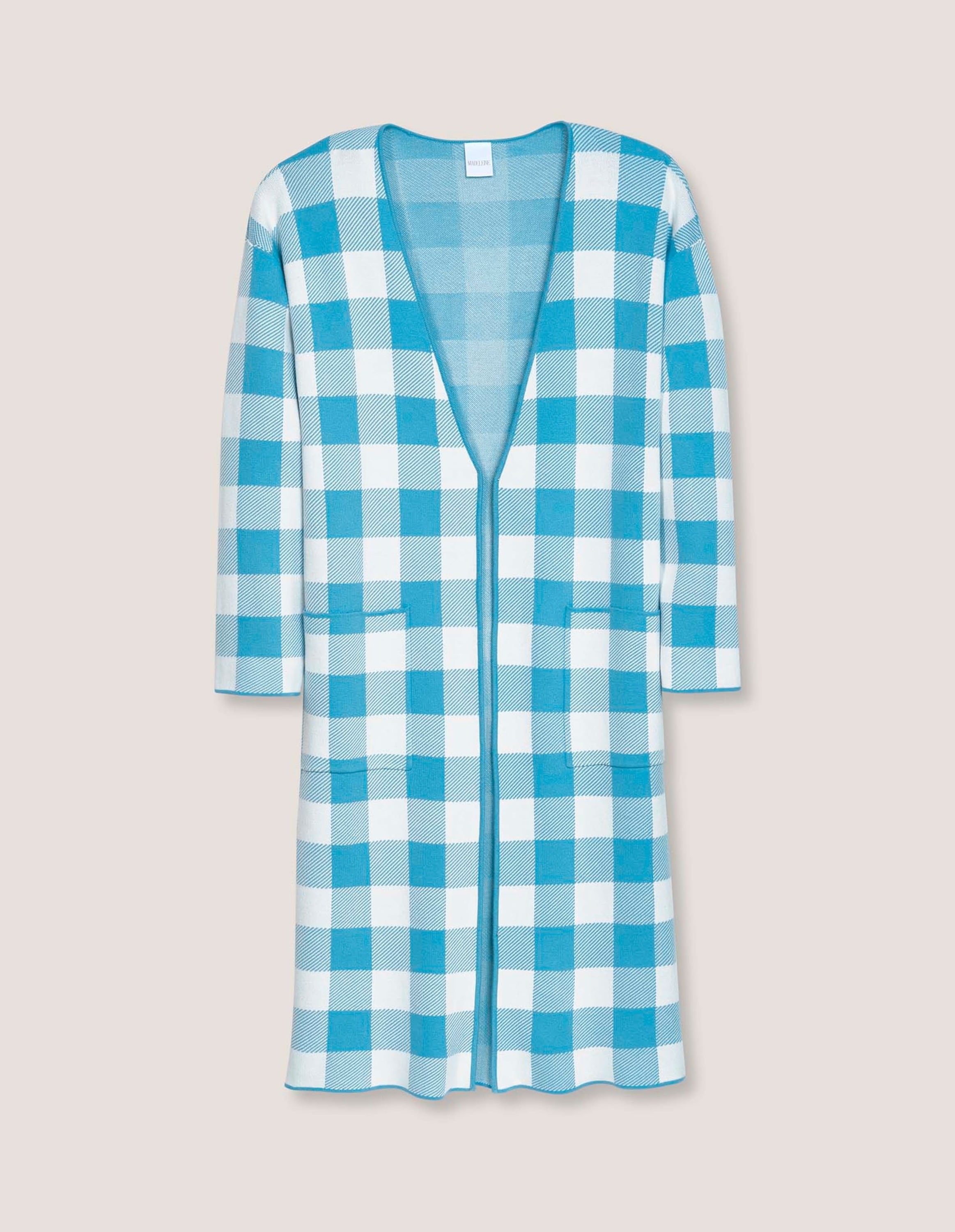 MADELEINE Langmantel "Mantel Verschlussloser Strickmantel in Karo-Jacquard" günstig online kaufen