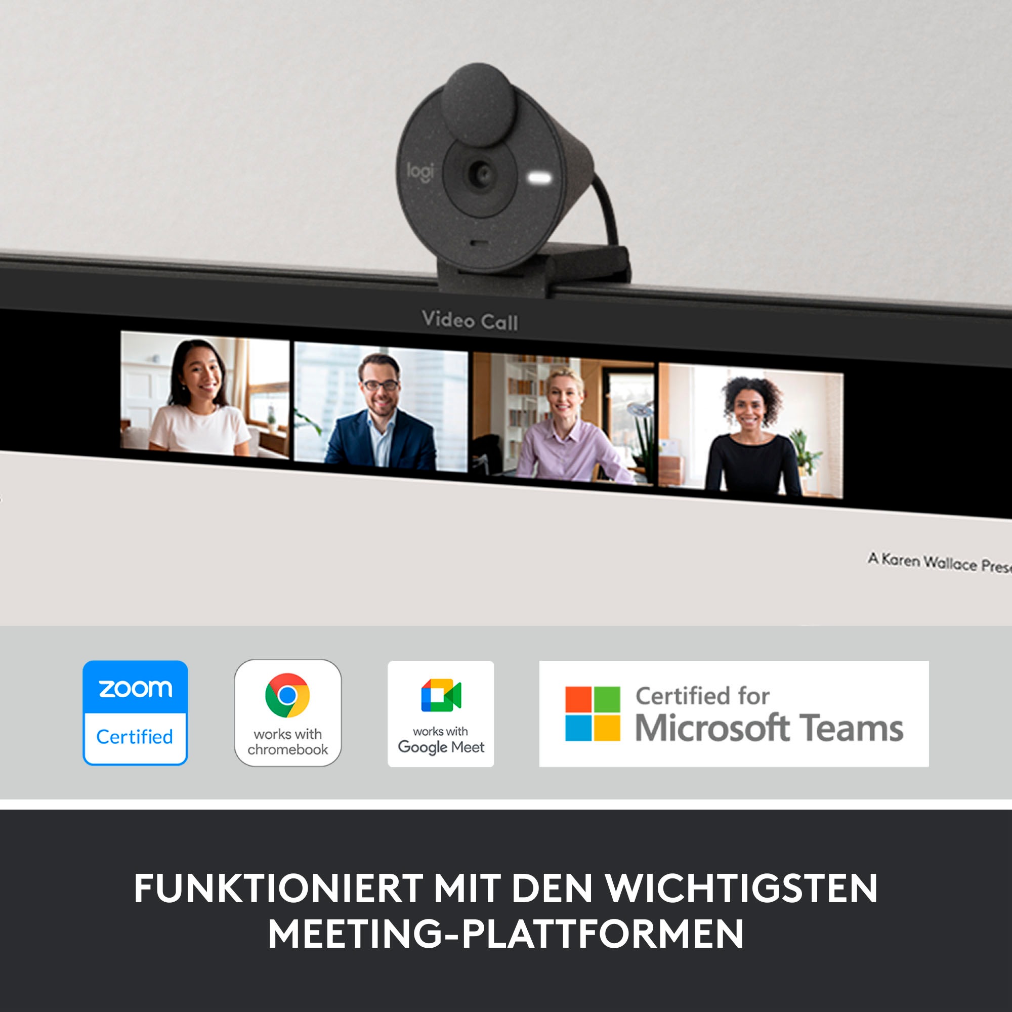 Logitech Webcam »BRIO 300«, Full HD, Mikrofon-Reichweite: Bis zu 1,22 m