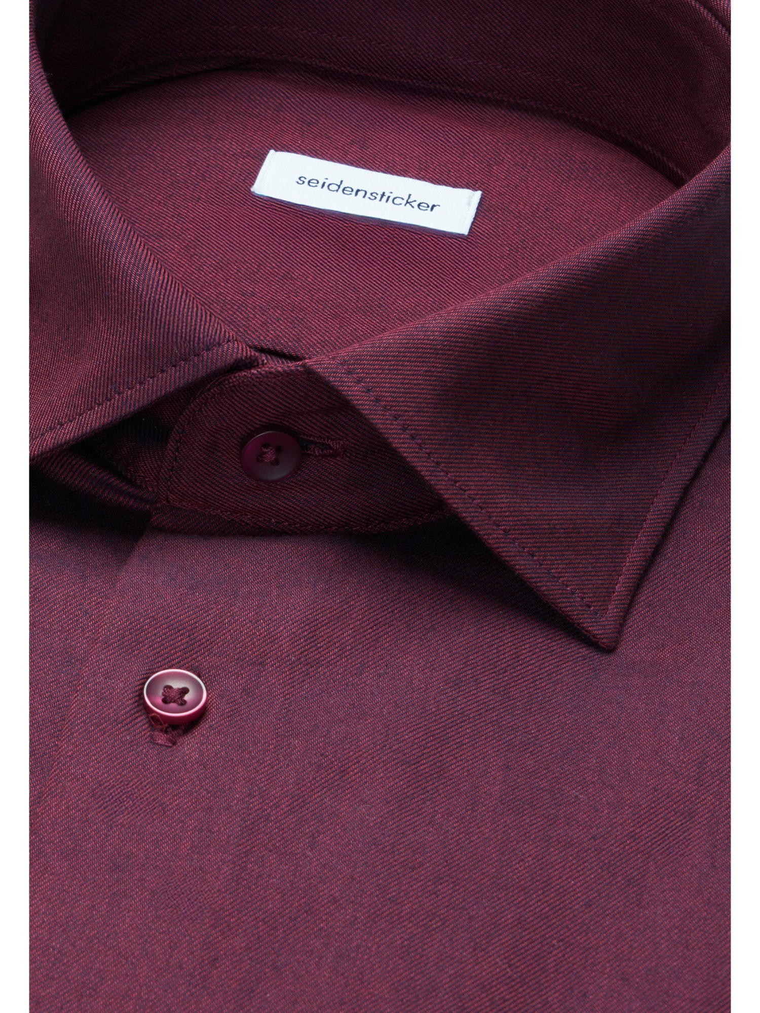 seidensticker Flanellhemd »Schwarze Rose« Slim 1/1 Kentkragen Uni