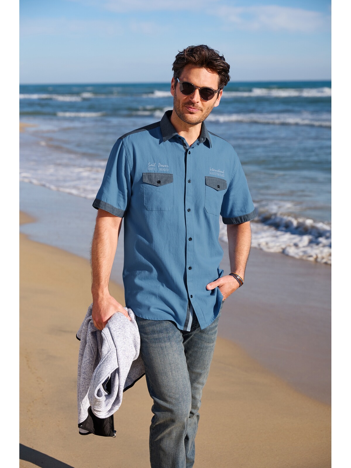 Thumbnail - Babista Kurzarmhemd "Kurzarmhemd PIOLASTI" 1 Stk. mit feiner Bestickung