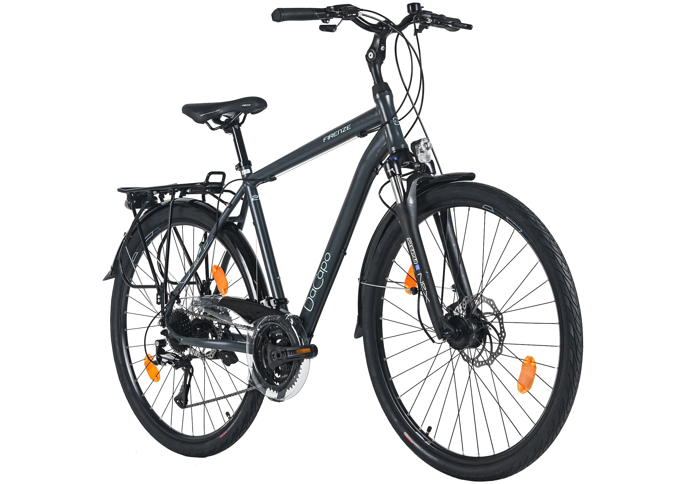 Dacapo Trekkingrad »Firenze 200 Blau 24 Gänge RH 53 cm mechanische Scheibenbremsen« 24 Gang Shimano Acera Schaltwerk Kettenschaltung