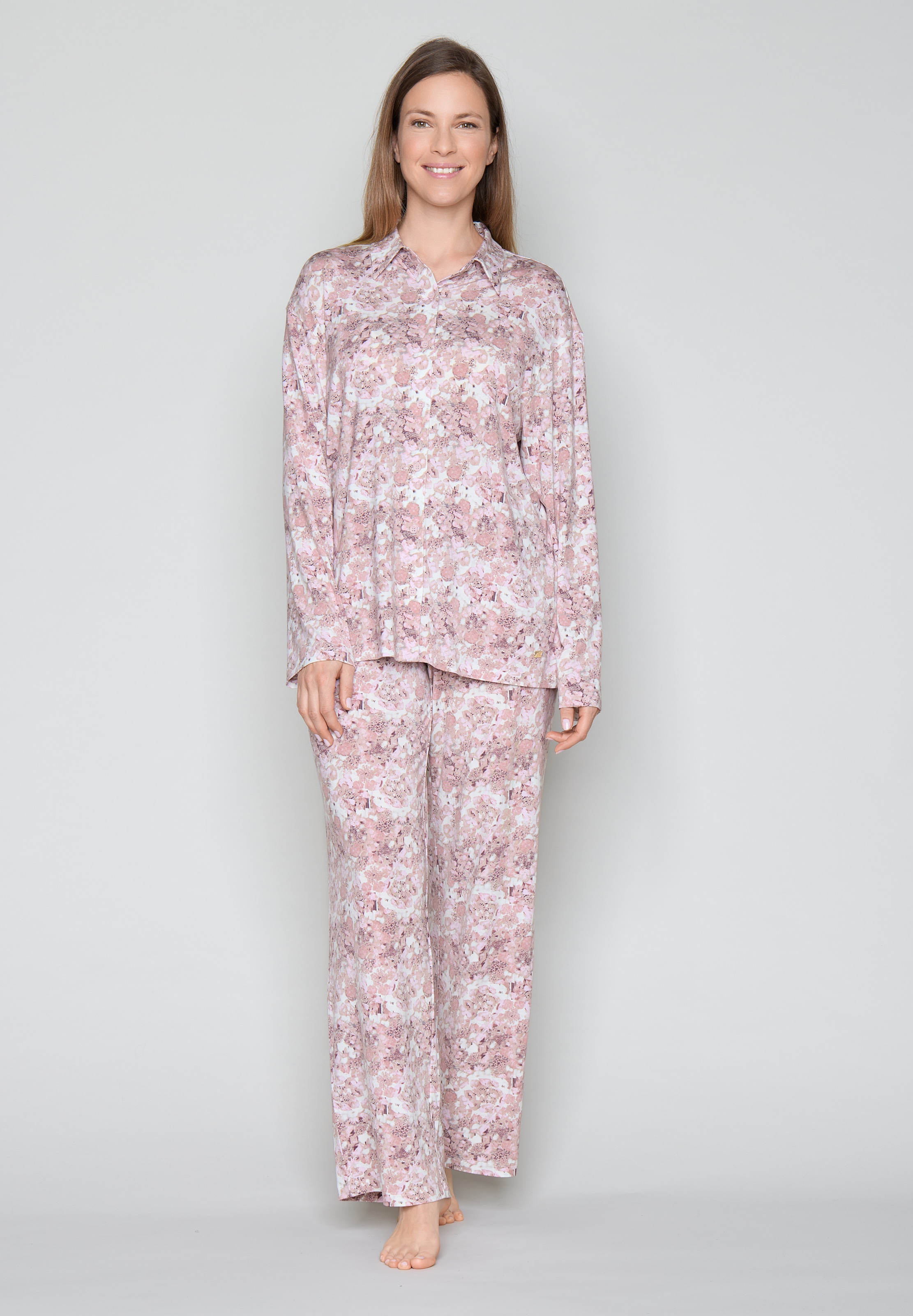 JOOP! Pyjamaoberteil bequeme Passform, mit Langarm, für Homewear und Sleepwear