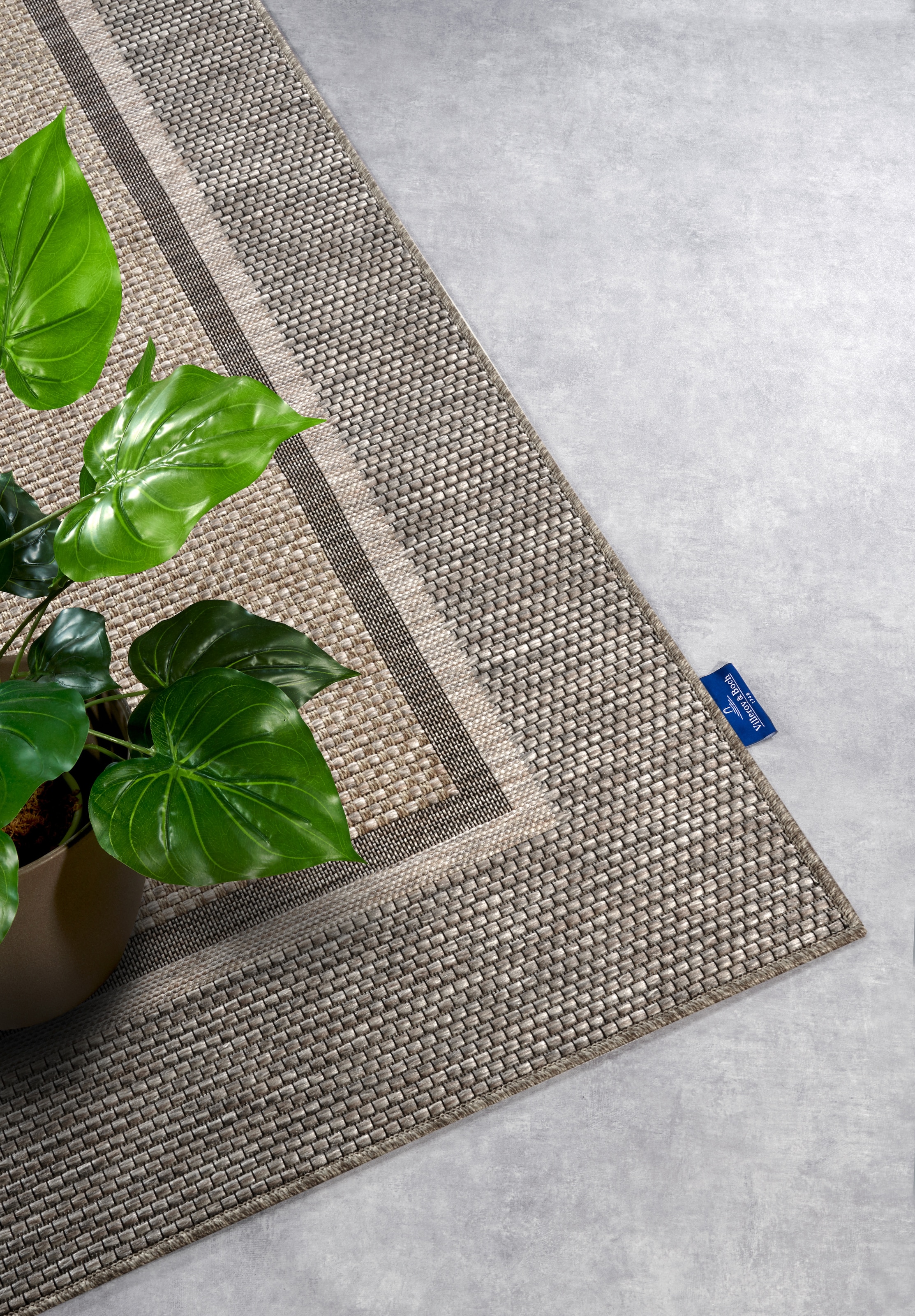 Villeroy & Boch Teppich »Luitwin«, rechteckig, 8 mm Höhe, In-& Outdoor, Flachgewebe, wetterfest, Terrasse, Balkon, natur, modern