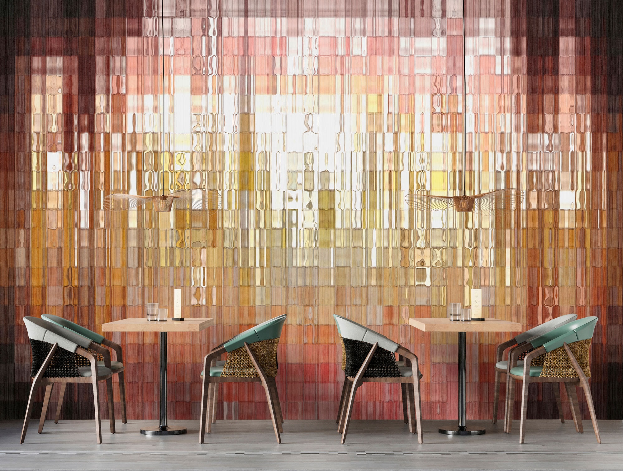 living walls Fototapete »Walls by Patel 5 Fototapete Abstrakte 3D-Lichtstreifen« 3D-Optik glatt Abstrakte 3D-Lichtstreifen auf 200 g/m² Premium-Vlies