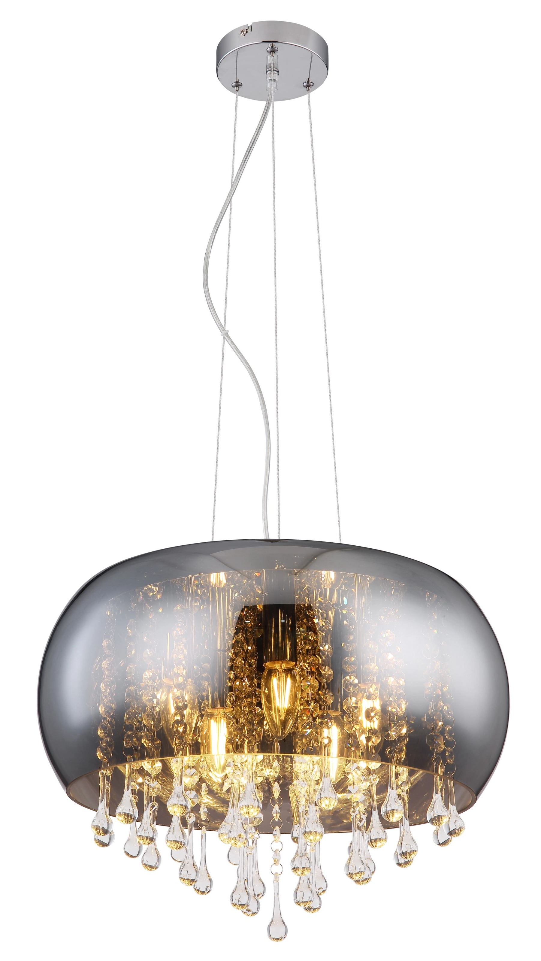 GLOBO LIGHTING Pendelleuchte »KALLA«, Leuchtmittel E14 | ohne Leuchtmittel, Kristalle, Hängeleuchte, Hängeleuchte, Wohnzimmer, Esstisch
