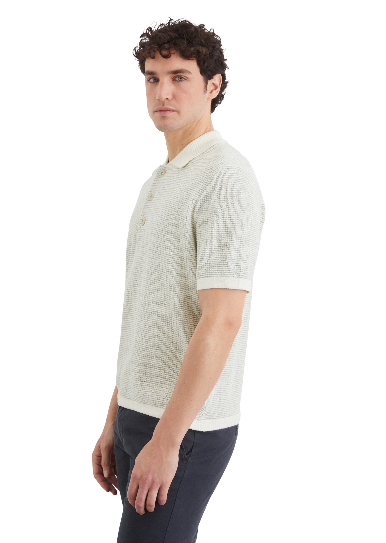 Marc O'Polo Kurzarmpullover »aus Bio-Baumwoll-Mix«