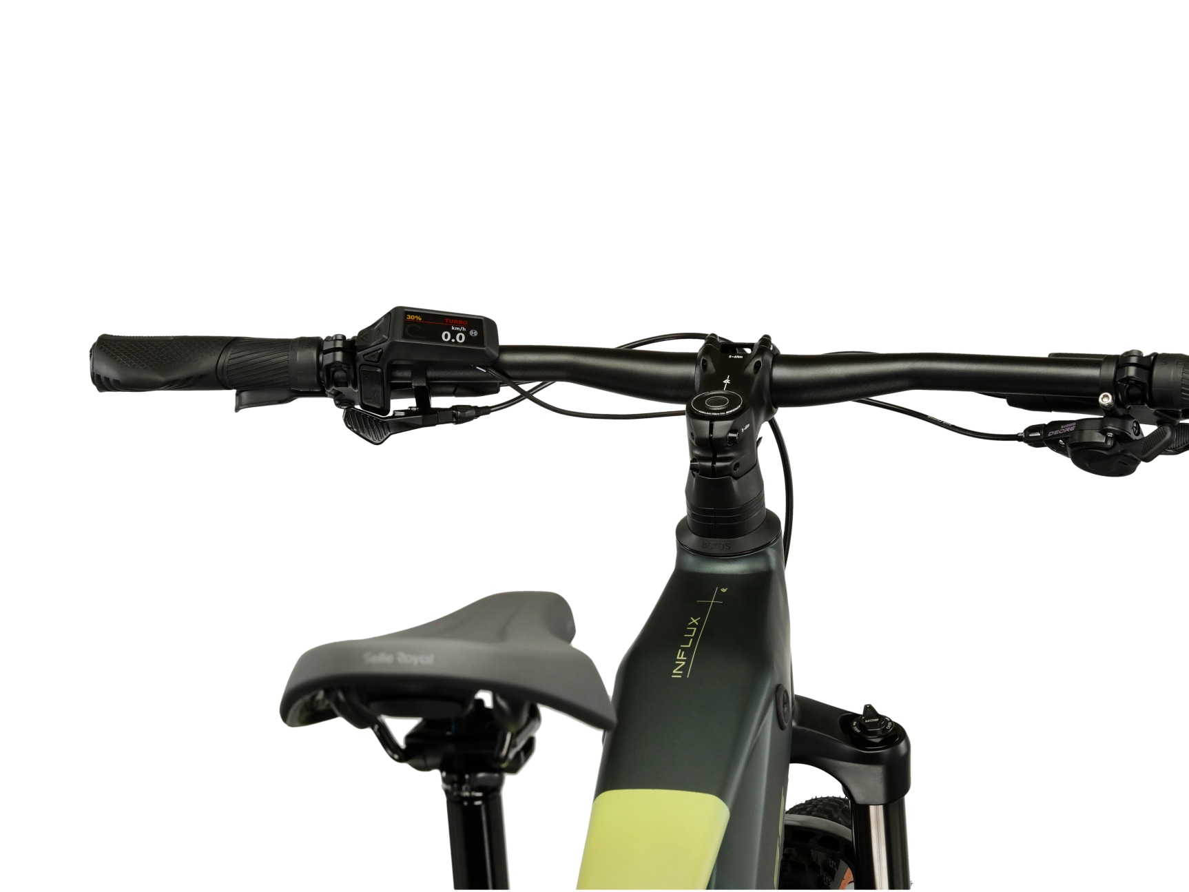 Kross »Influx Hybrid 4.0 21,3Ah / 800 Wh 29 Zoll grün 12 Gänge 2026« 12 Gang Shimano DEORE M6100 Schaltwerk Kettenschaltung Mittelmotor 250 W