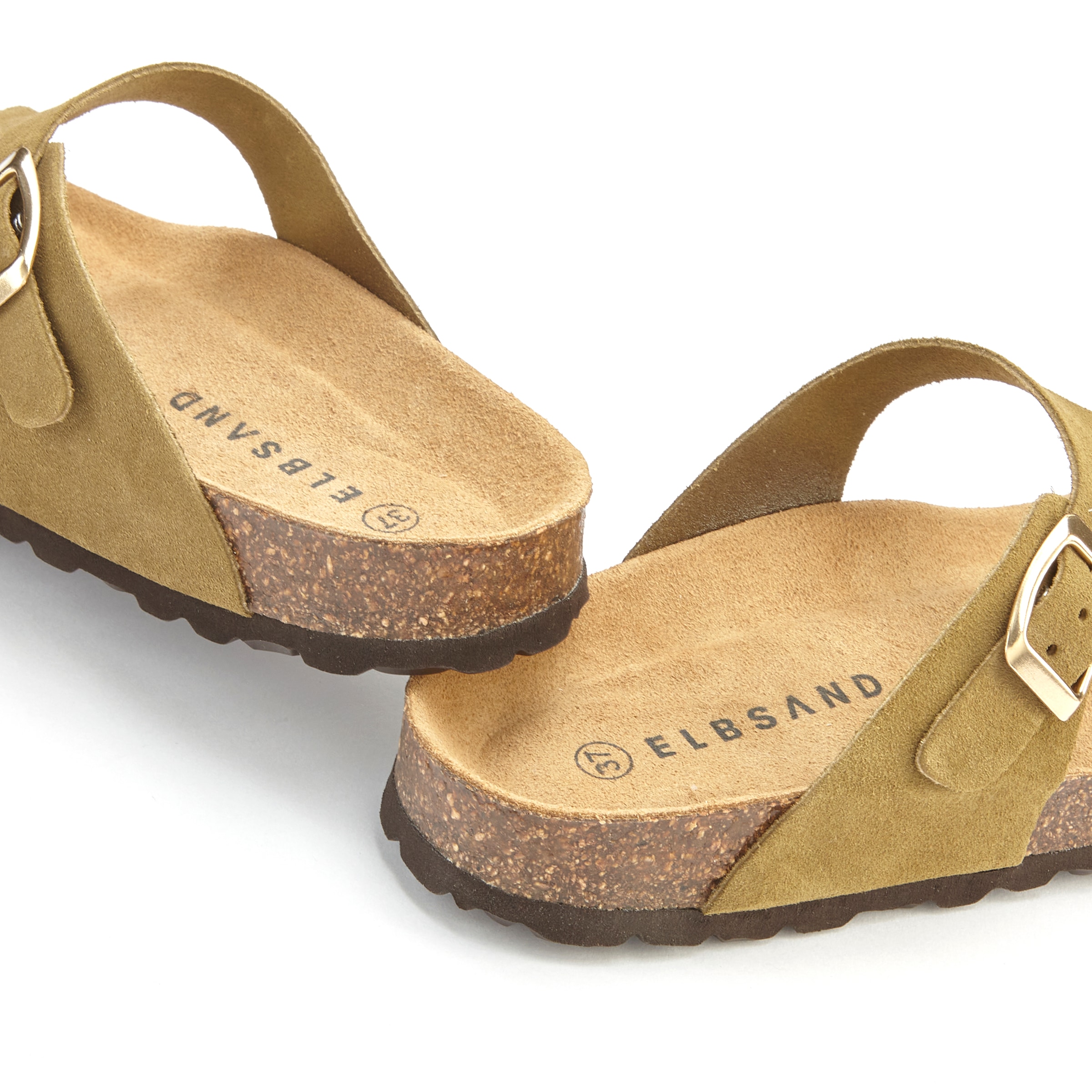 Elbsand Pantolette »Mule, Sandale, offener Schuh,«, aus hochwertigem Leder mit Komfortkorkfußbett, Unisex
