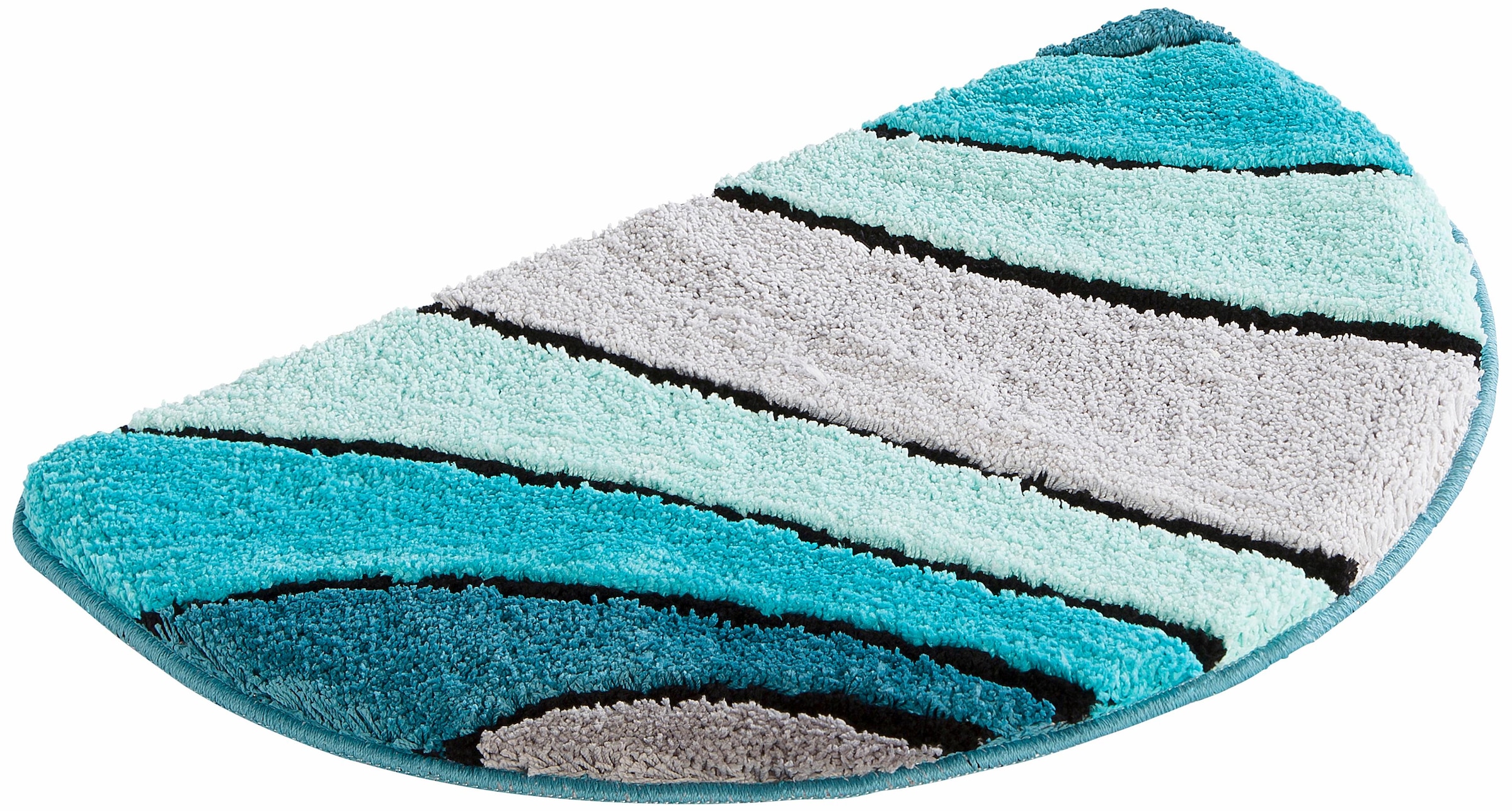 my home Badematte »Josie, Badvorleger, Badezimmer Teppich«, rutschhemmend beschichtet, fußbodenheizungsgeeignet-schnell trocknend-strapazierfähig, Badteppich, Badematten, rechteckig, rund & als 3-tlg. Set erhältlich
