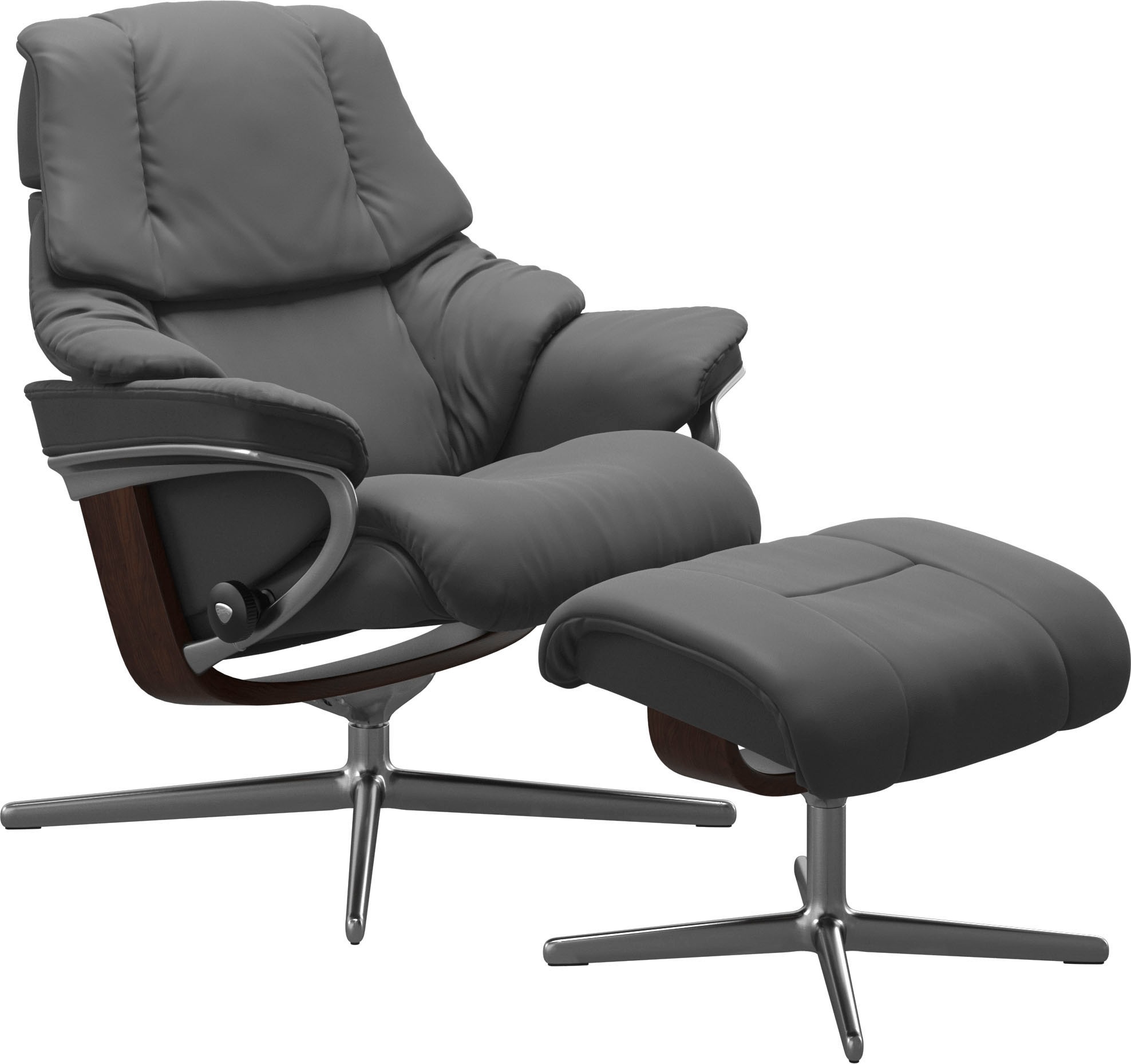 Stressless® Fußhocker »Reno«, mit Cross Base, Größe S, M & L, Holzakzent Braun