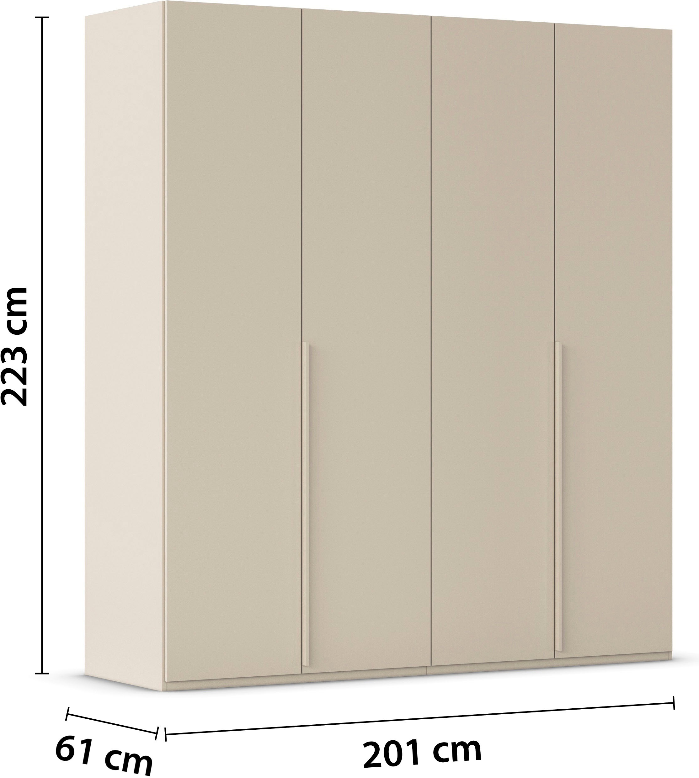 LeGer Home by Lena Gercke Kleiderschrank »Schrank Garderobe Ankleide Schlafzimmer Flur Serina«, (in 3 verschiedenen Ausstattungen BASIC/CLASSIC/PREMIUM), in 6 Breiten (101 - 401 cm) mit Front Glas oder Dekor MADE IN GERMANY
