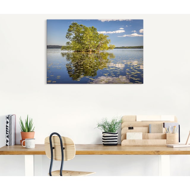 Artland Wandbild »Bauminsel im Mälarsee«, Seebilder, (1 St.), als Alubild,  Leinwandbild, Wandaufkleber oder Poster in versch. Größen kaufen | BAUR