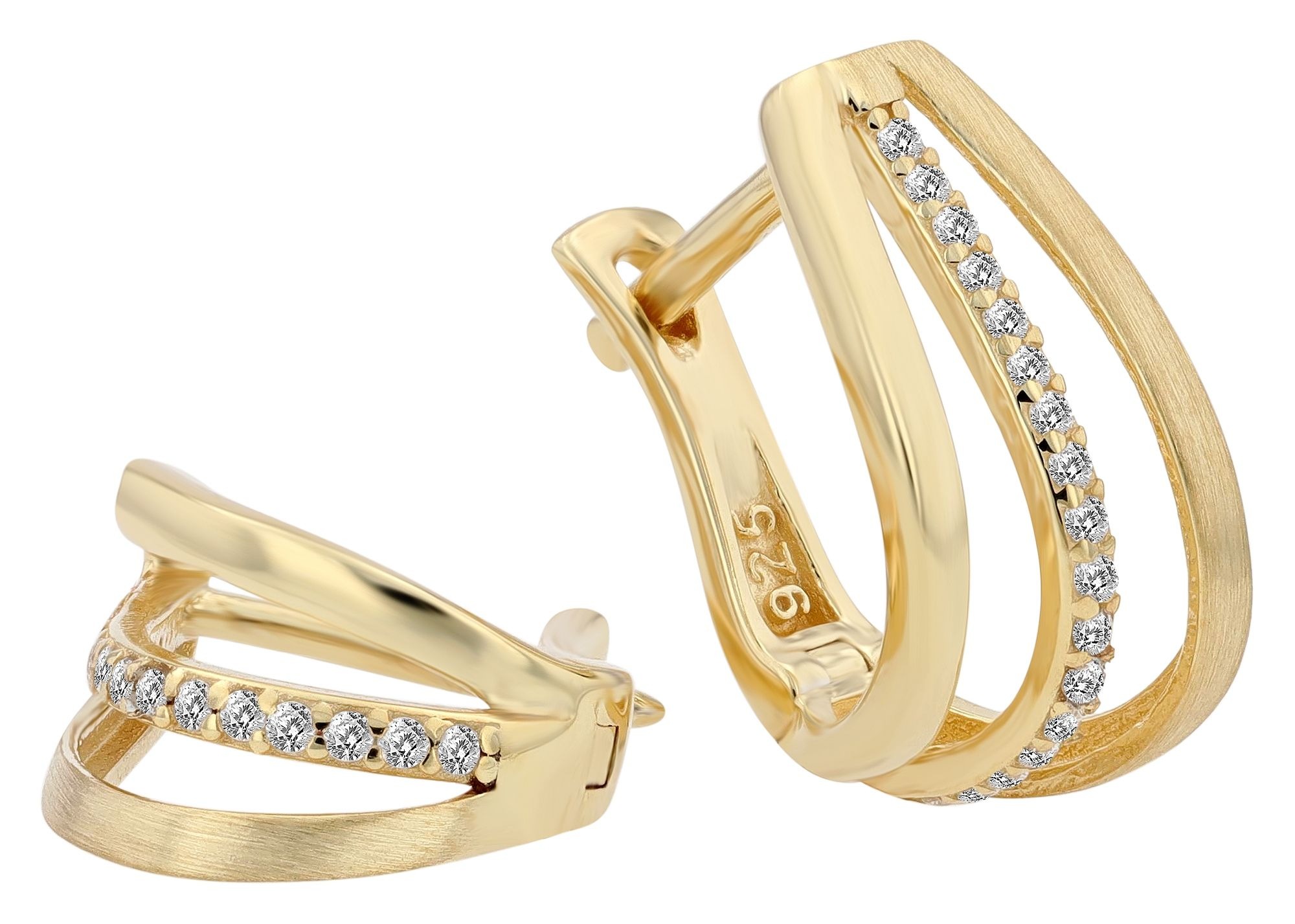 Adelia´s Paar Ohrhänger »Damen Ohrringe – Ohrstecker aus 925 Silber mit Zirkonia« Schöne Geschenkidee zum Muttertag