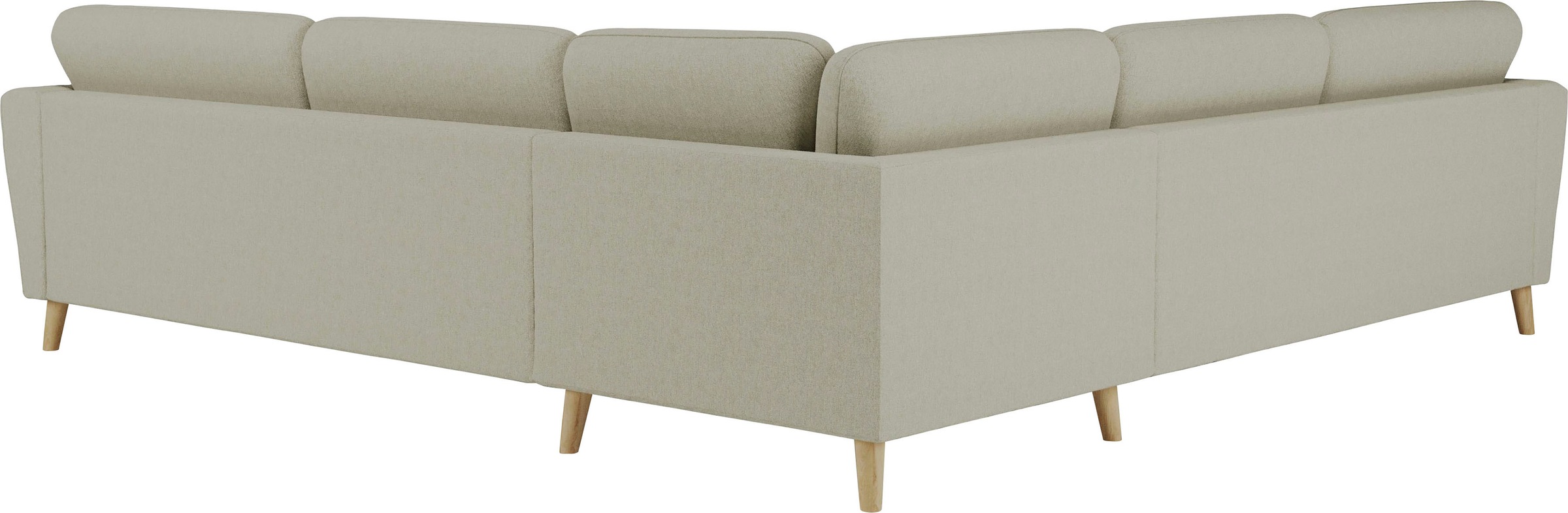 Home affaire Ecksofa »MARSEILLE 278/278 cm, L-Form,«, gleichschenklig, aus Eiche-Massivholz Beinen, verschiedene Bezüge