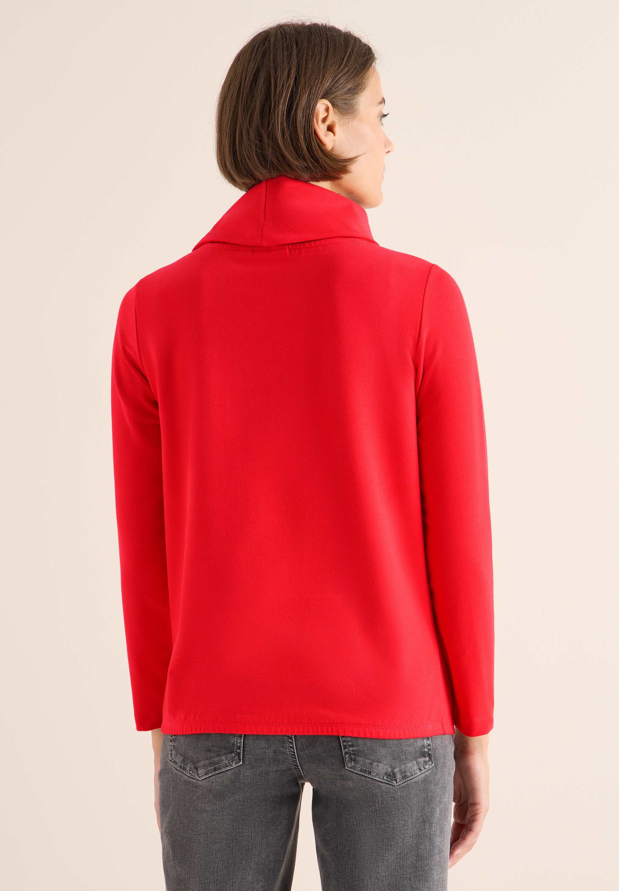 Cecil Langarmshirt aus softem Materialmix