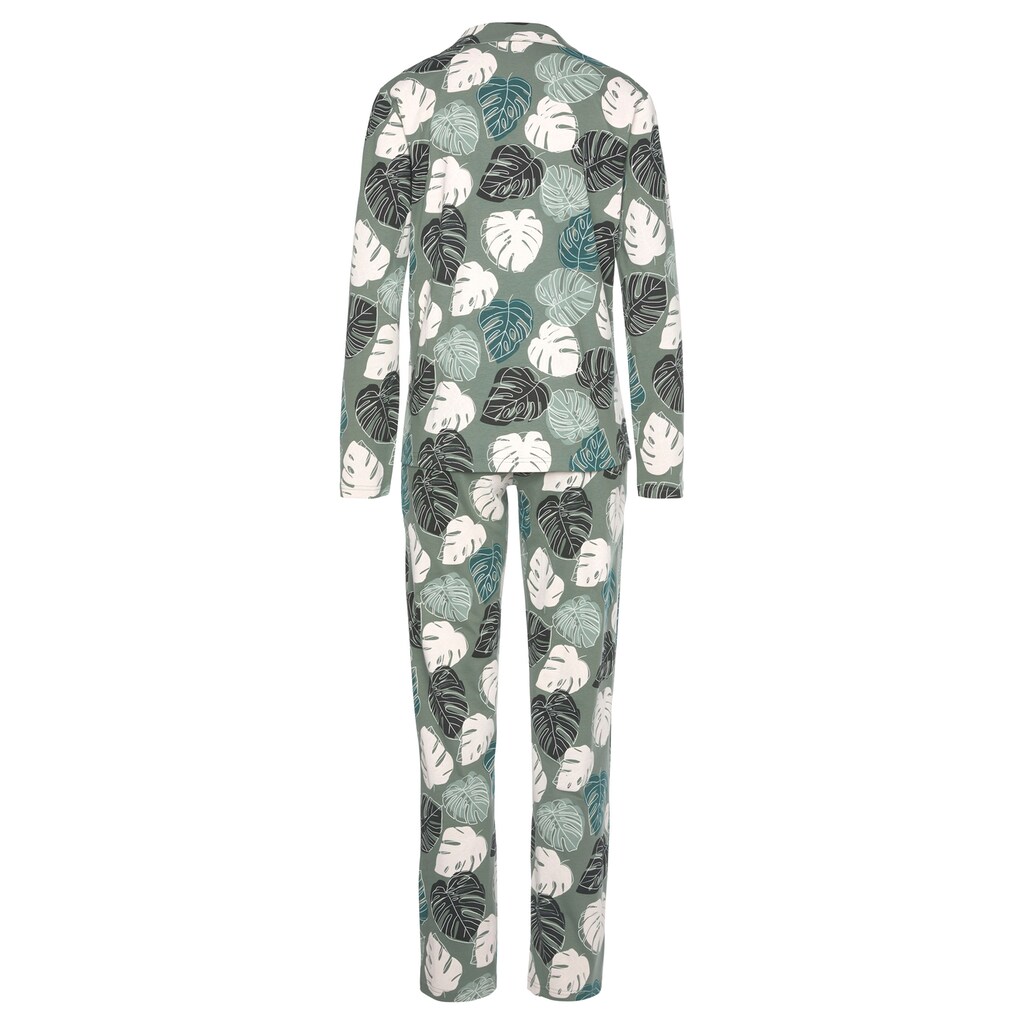 Marken Vivance Collection Vivance Dreams Pyjama, mit Monstera-Print jade-allover-gemustert Marken Vivance Collection Vivance Dreams Pyjama, mit Monstera-Print jade-allover-gemustert