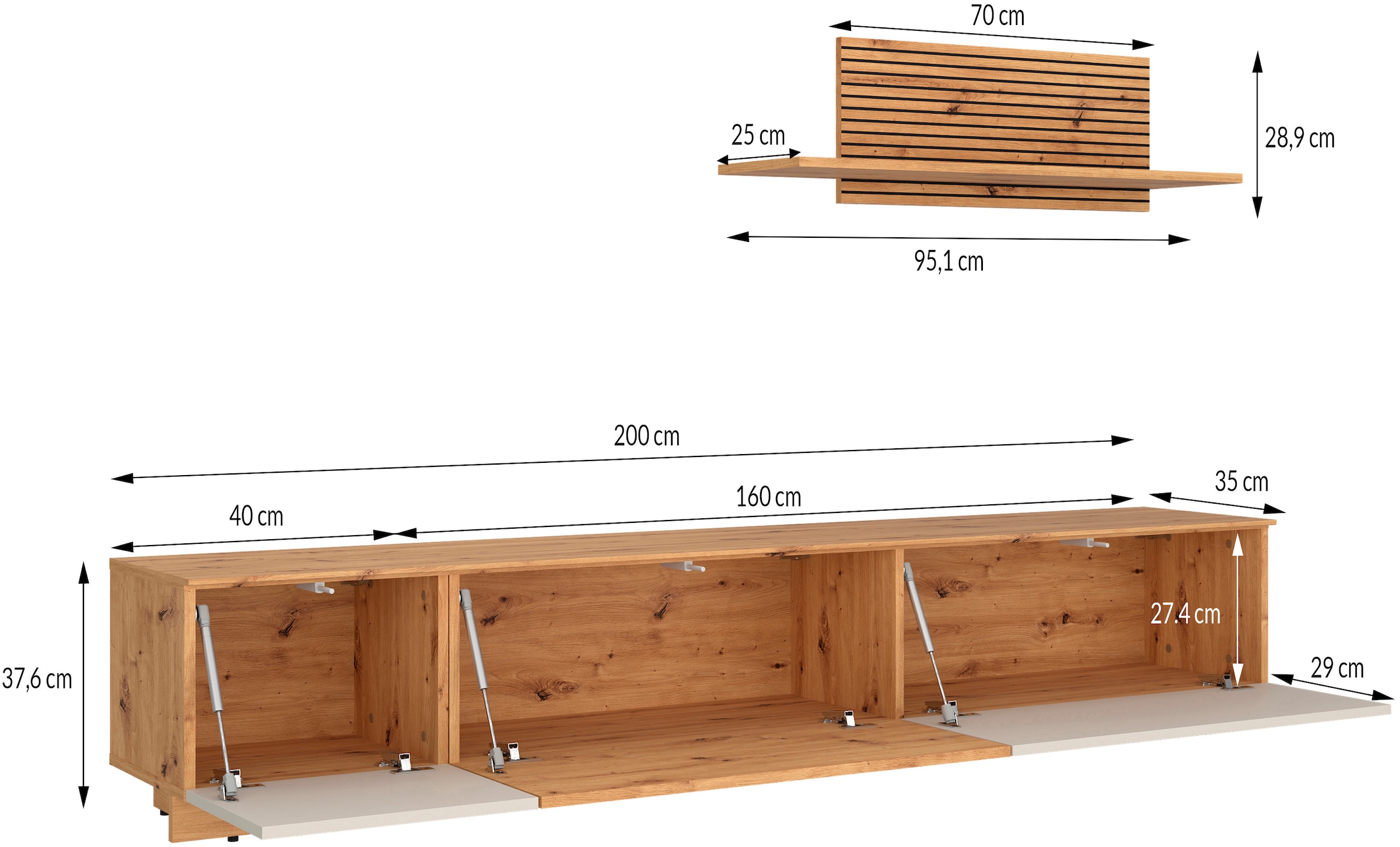 OTTO home Wohnwand »Paroli, mit Lowboard und Paneel«