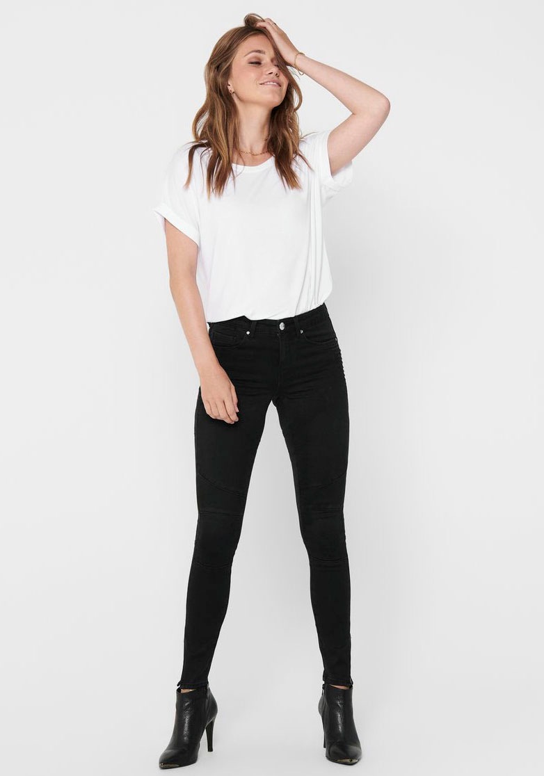 Thumbnail - ONLY T-Shirt "ONLMOSTER – T-Shirt mit melierter Optik und elastischem Material", meliert, casual, lässig geschnitten, Vi...