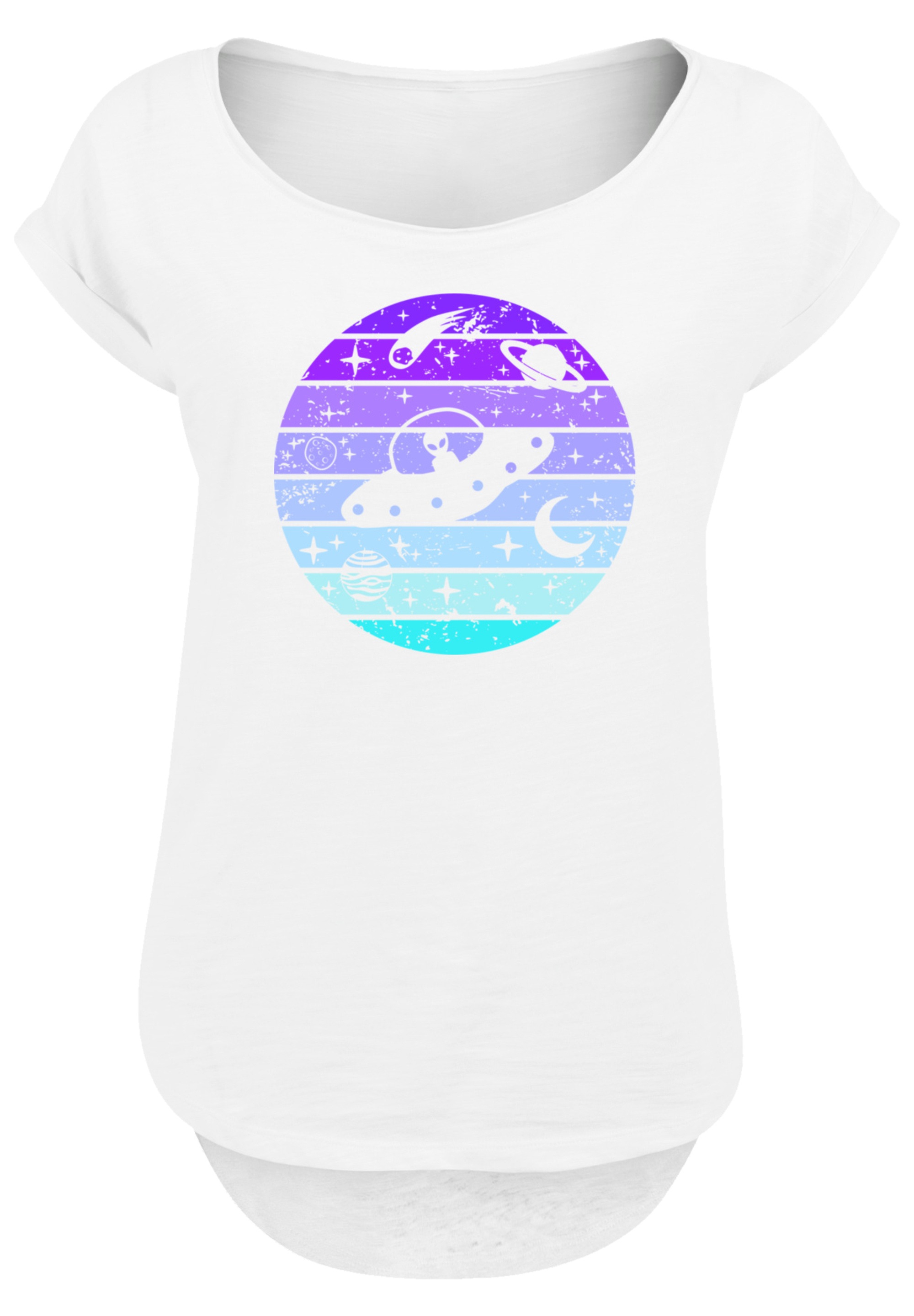 F4NT4STIC T-Shirt "Retro Alien Weltraum Sonnenuntergang" Premium Qualität günstig online kaufen