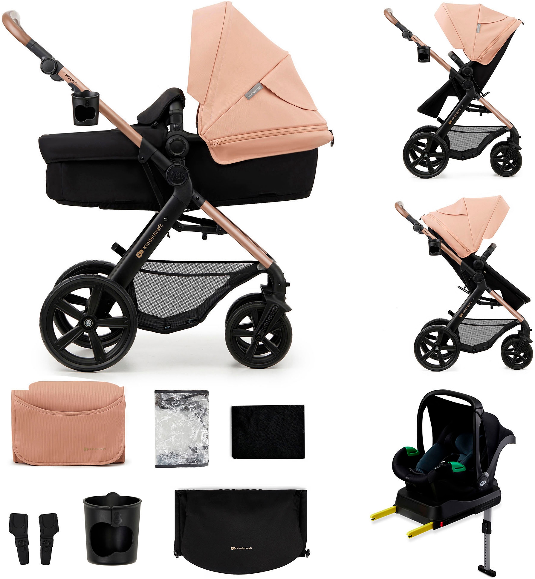 Kinderkraft "MOOV 2 4in1 EVA" 27 kg mit EVA-Rädern