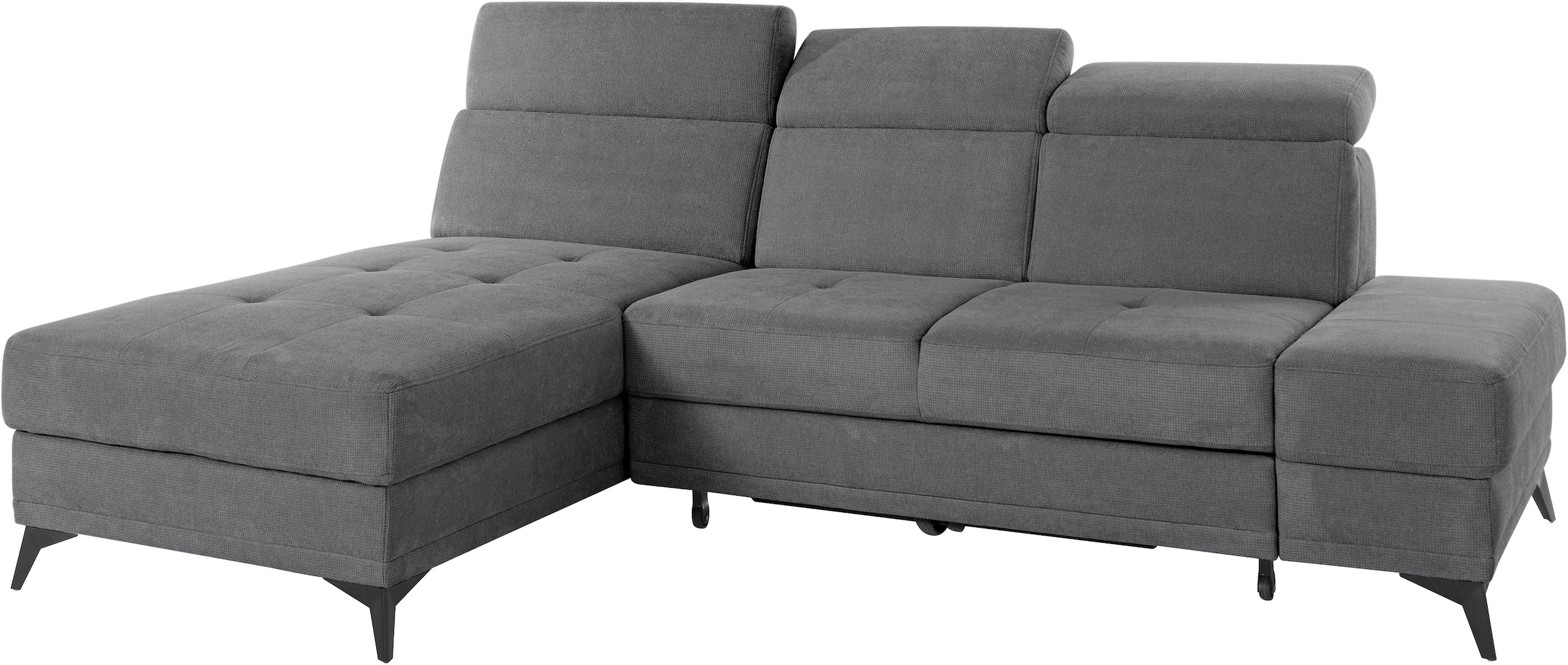 INOSIGN Ecksofa »Cardiz L-Form«, inkl.Kopfteilverstellung und Federkern wahlweise mit Bettfunktion