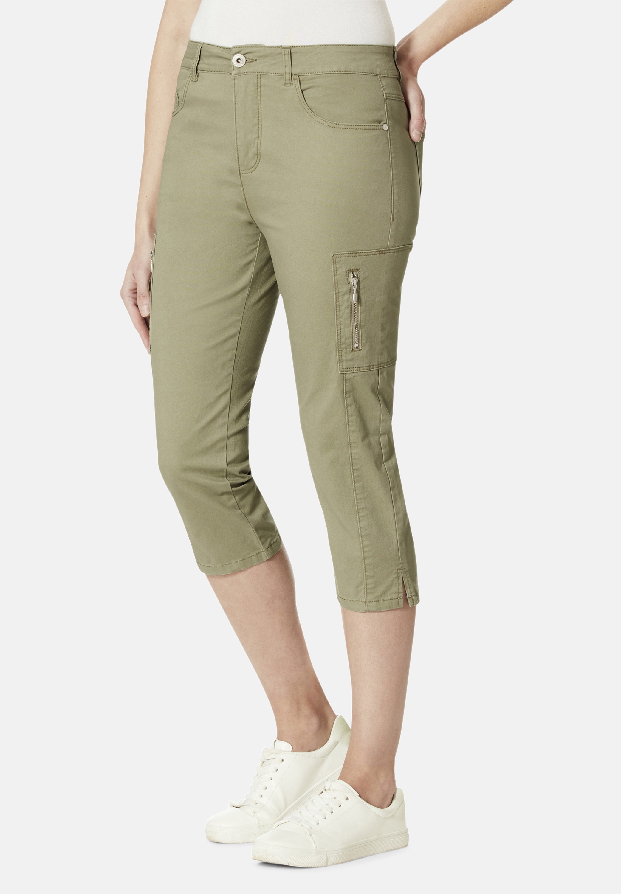 STOOKER WOMEN "Tahiti Fashion Capri Slim Fit" Capri Slim Fit Casual Clean Wash Twill Coloured für Damen