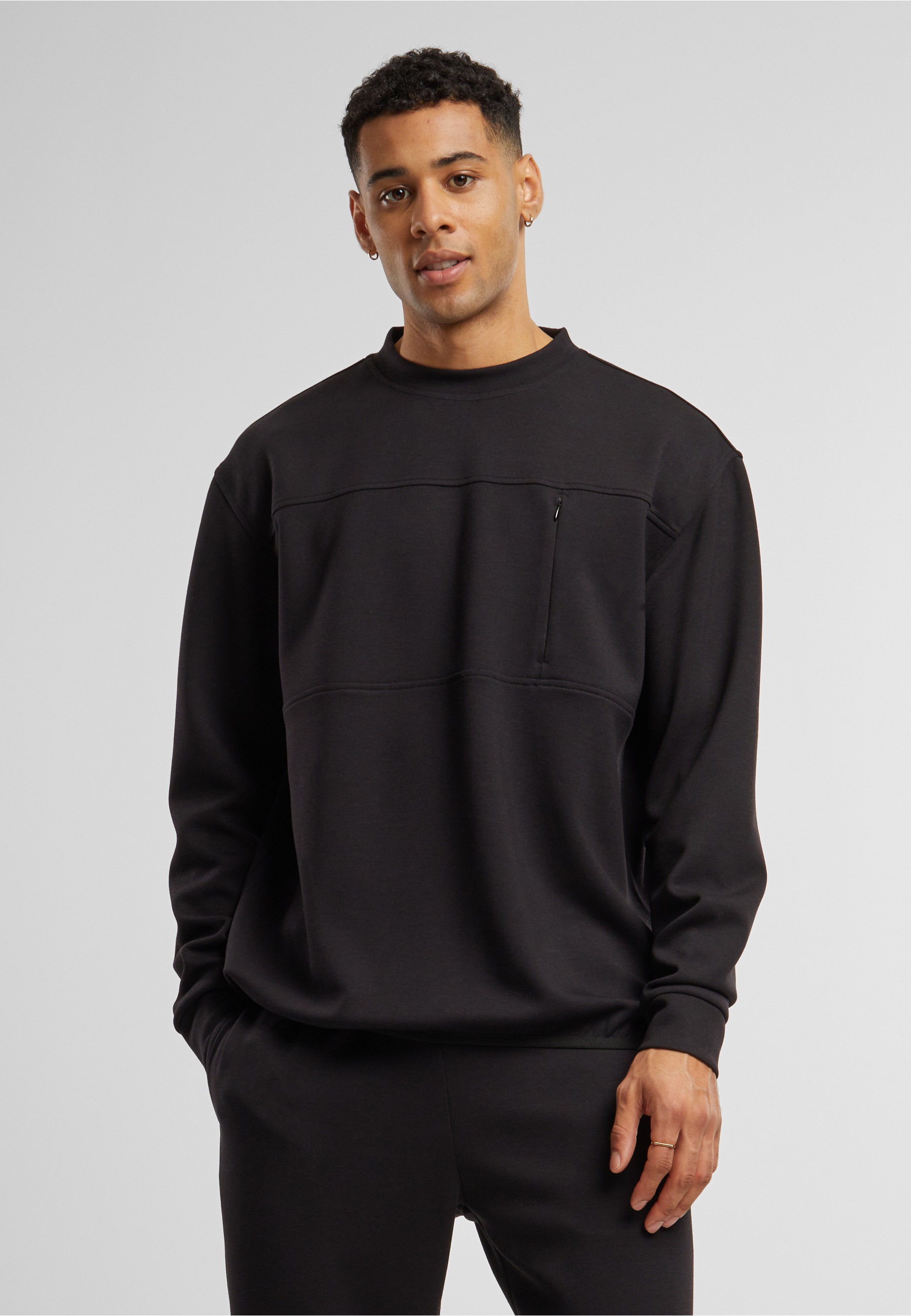 Urban Classics Sweat-shirt Scuba Zip Pocket Black M Homme 2