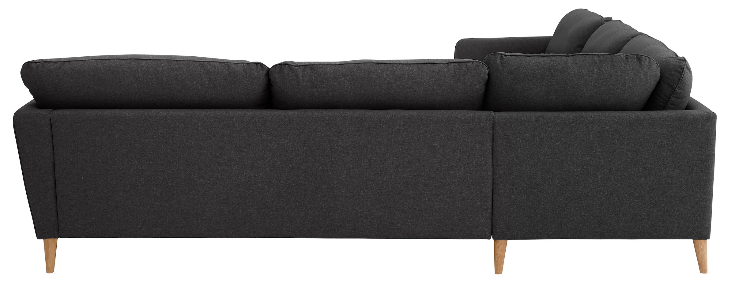 Home affaire Ecksofa »MARSEILLE 278/278 cm, L-Form,«, gleichschenklig, aus Eiche-Massivholz Beinen, verschiedene Bezüge