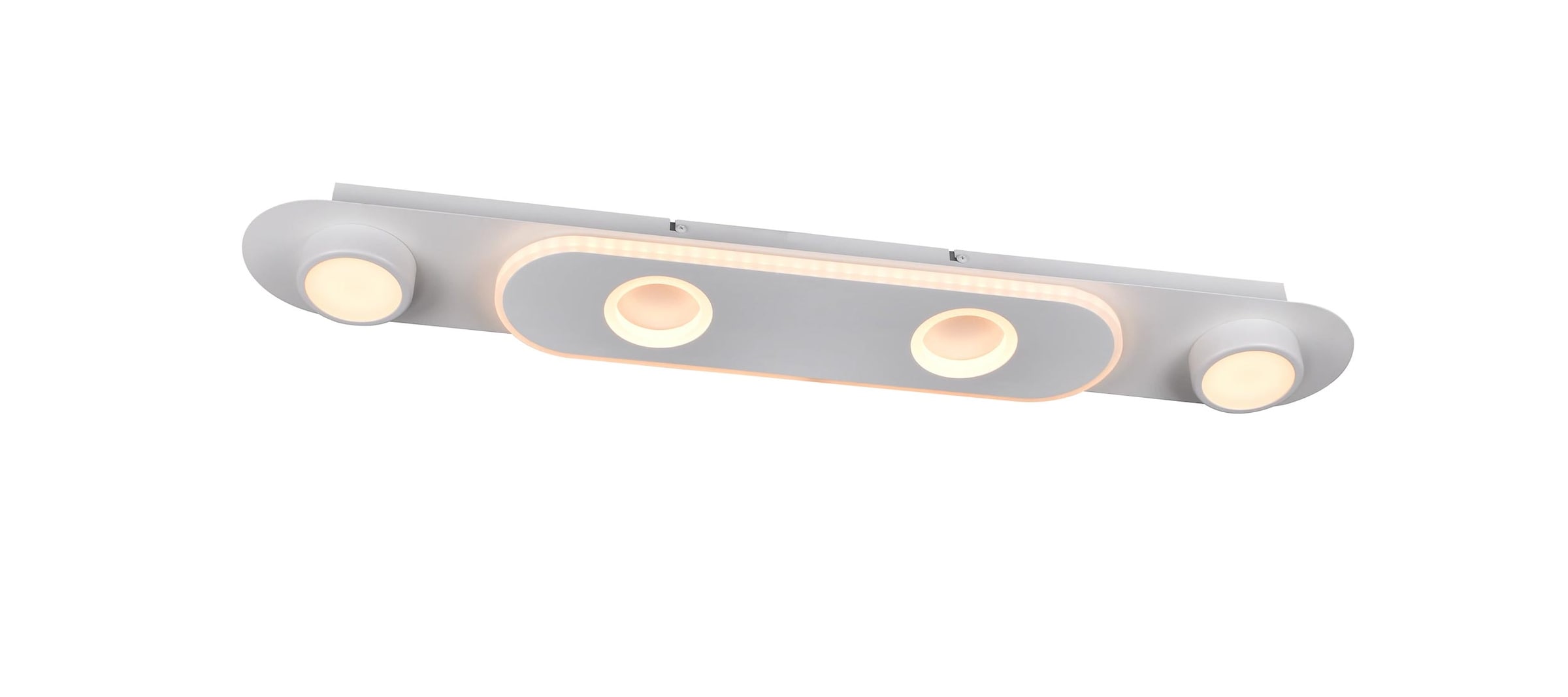 Brilliant LED Deckenstrahler »Irelia«, 1 flammig, 80 cm Breite, 3500 lm, warmweiß, schwenkbar, Metall/Kunststoff, weiß