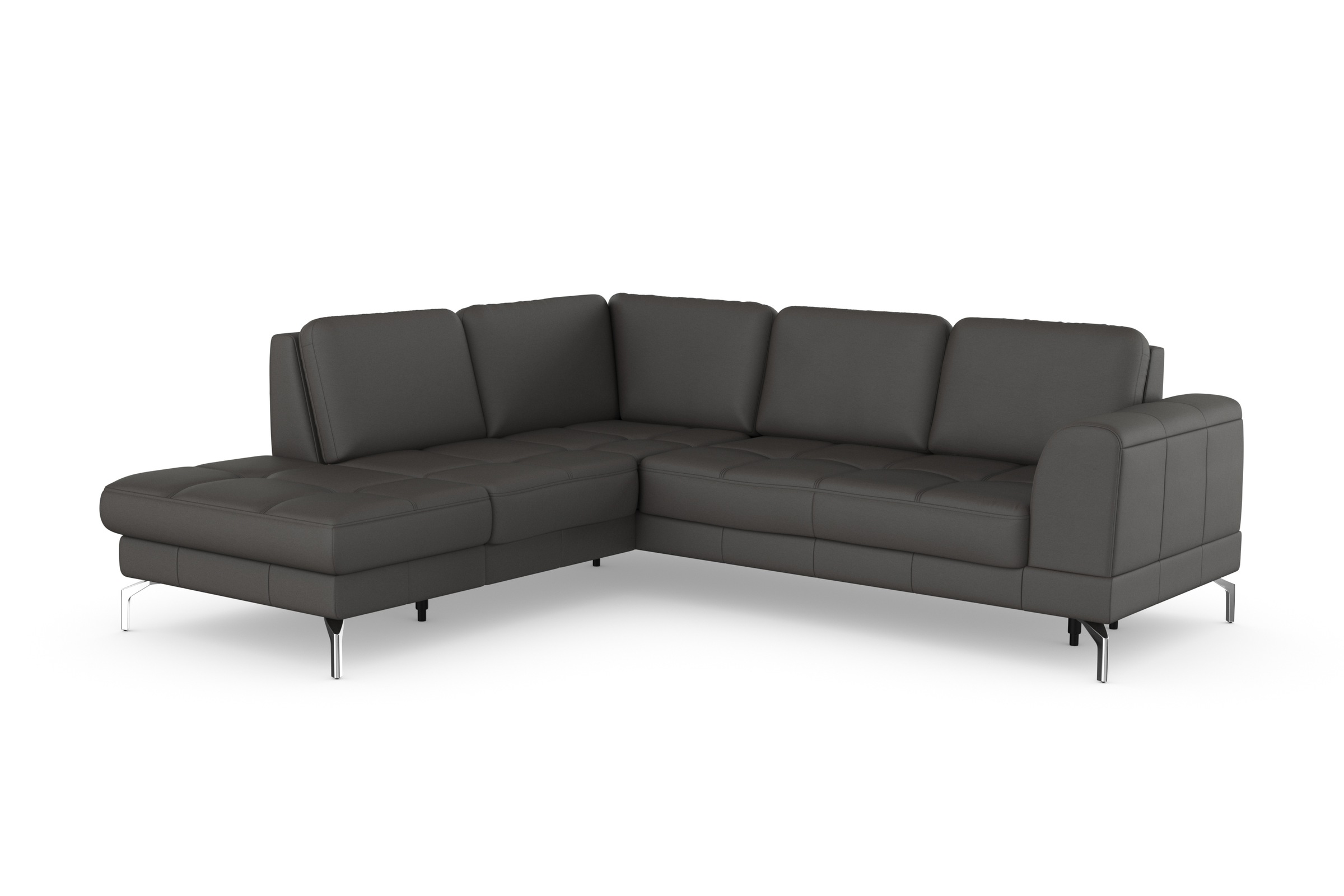 sit&more Ecksofa »Bendigo L-Form«, inklusive Sitztiefenverstellung, Bodenfreiheit 15 cm, in 2 Fußfarben