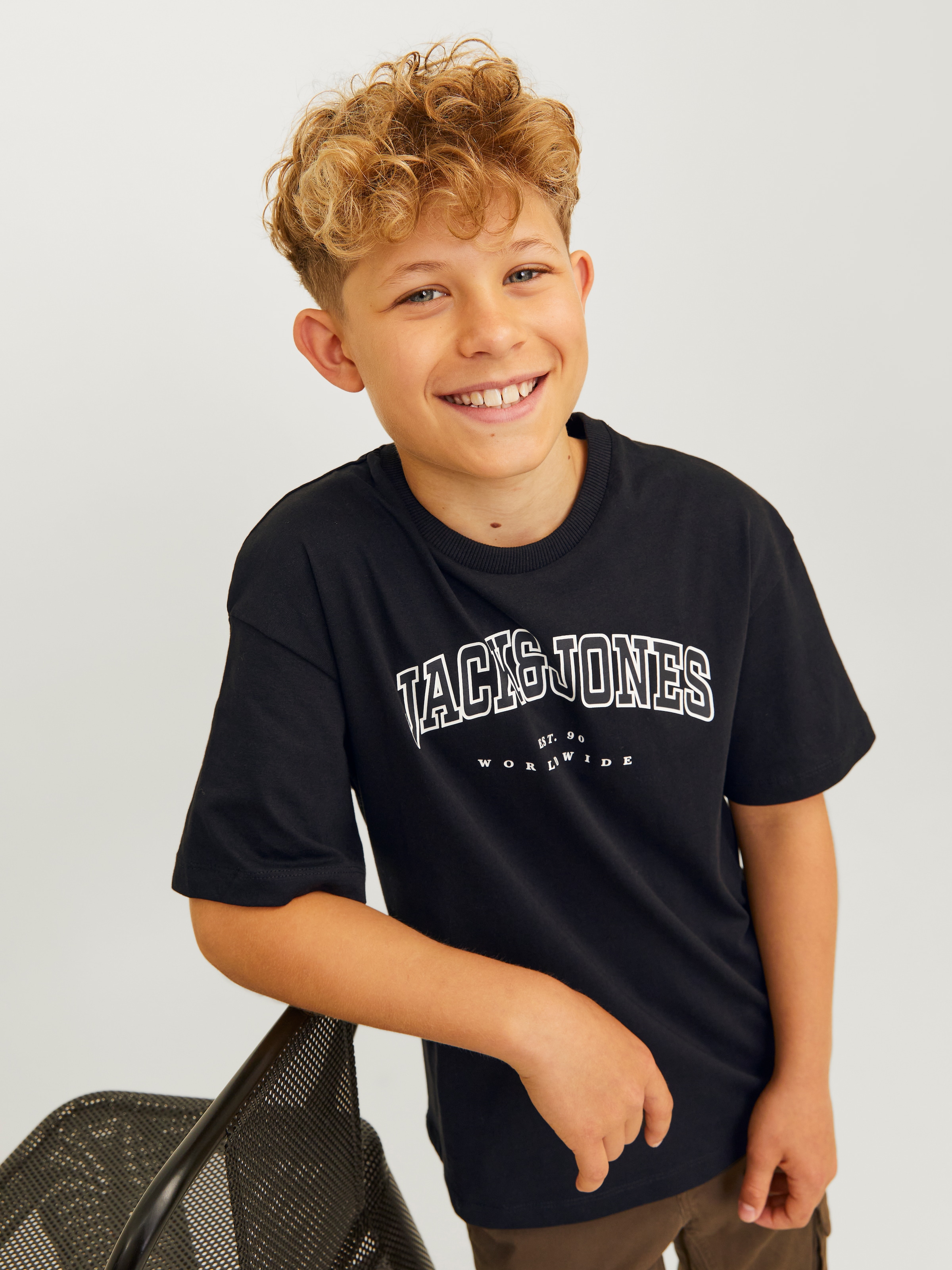 Jack & Jones Junior Rundhalsshirt »JJECALEB VARSITY TEE SS O-NECK NOOS JNR«