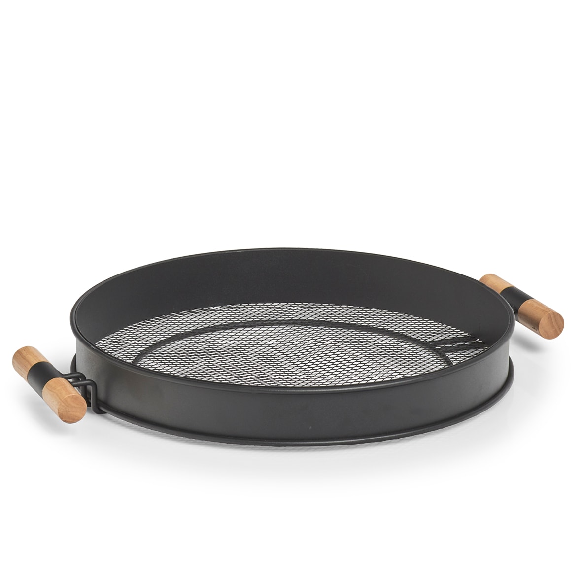 ZELLER PRESENT Tablett, Ø 48cm, schwarz, Tabletts, Ø 48 cm