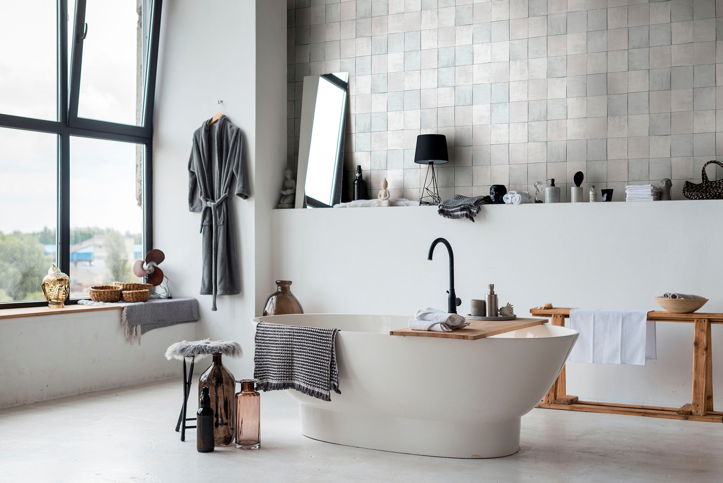 Marburg Fototapete "Tile" matt glatt moderne Tapete für Wohnzimmer Schlafzi günstig online kaufen