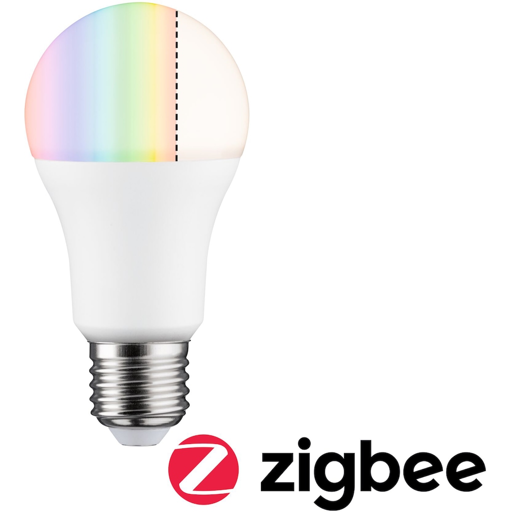 Paulmann LED-Leuchtmittel »Smart Home Zigbee Standardform 9,3 W Matt E27 RGBW«, E27, 1 St., Farbwechsler