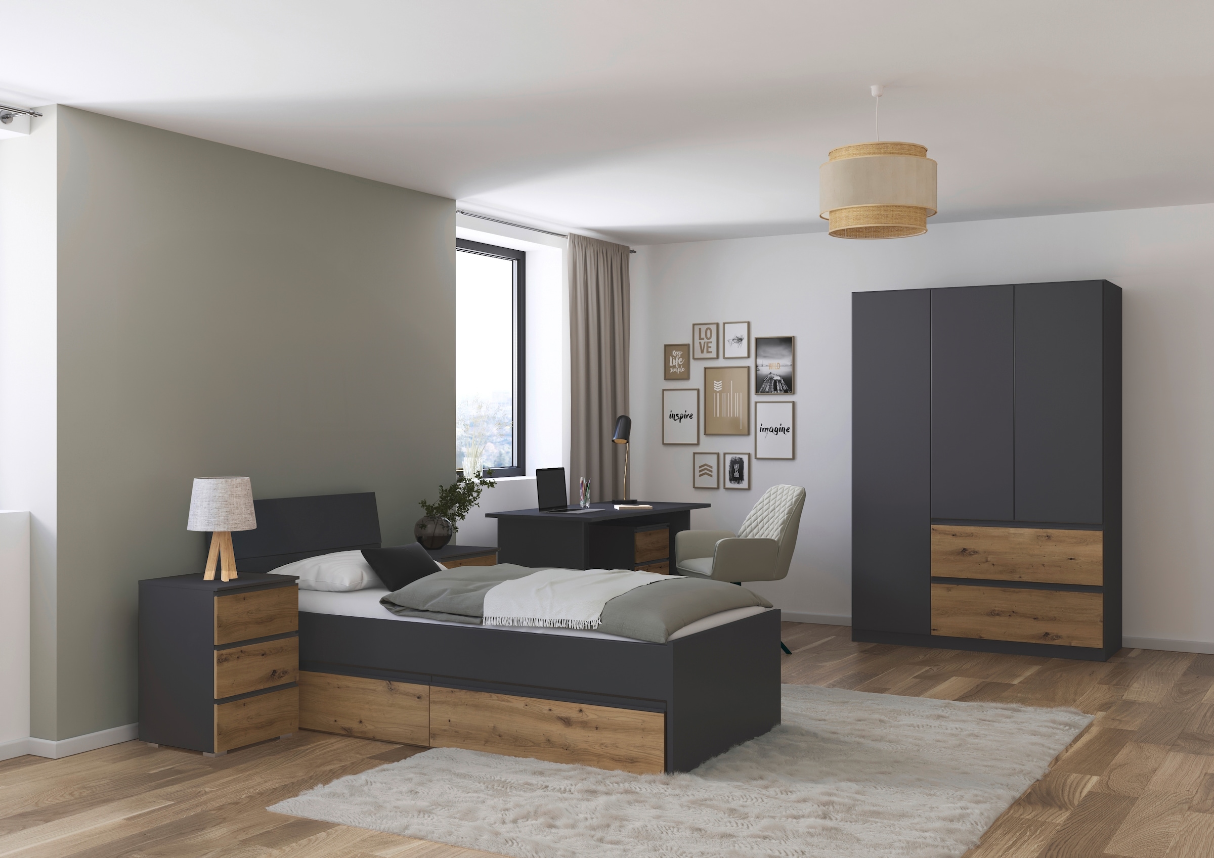 rauch Jugendzimmer-Set "Komplettzimmer Schlafzimmer-Set (5-St.) Jugendzimme günstig online kaufen